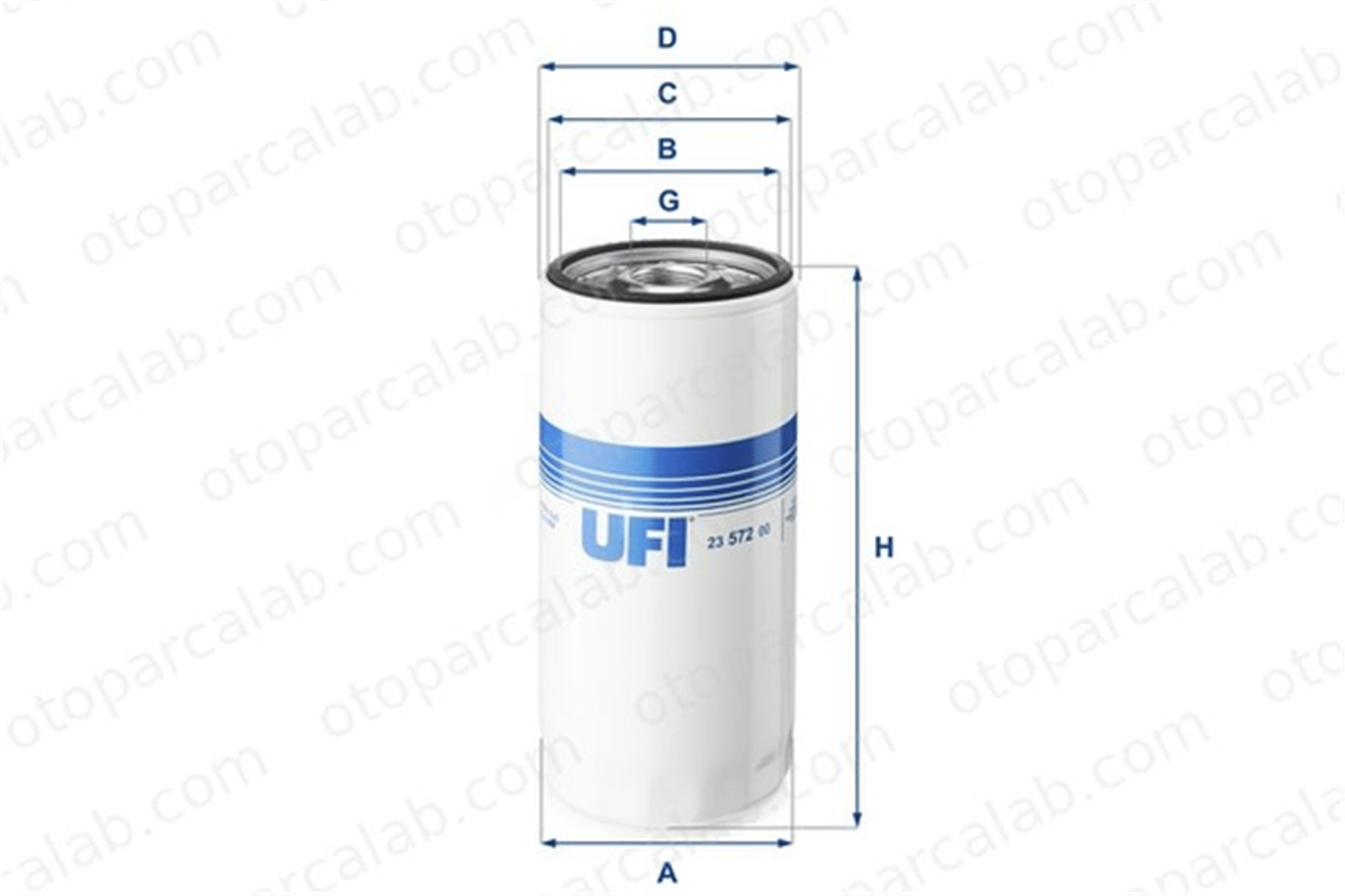 UFI 23.572.00 Yağ Filtresi FORD F-LINE Cargo 2357200 GC466744AC
