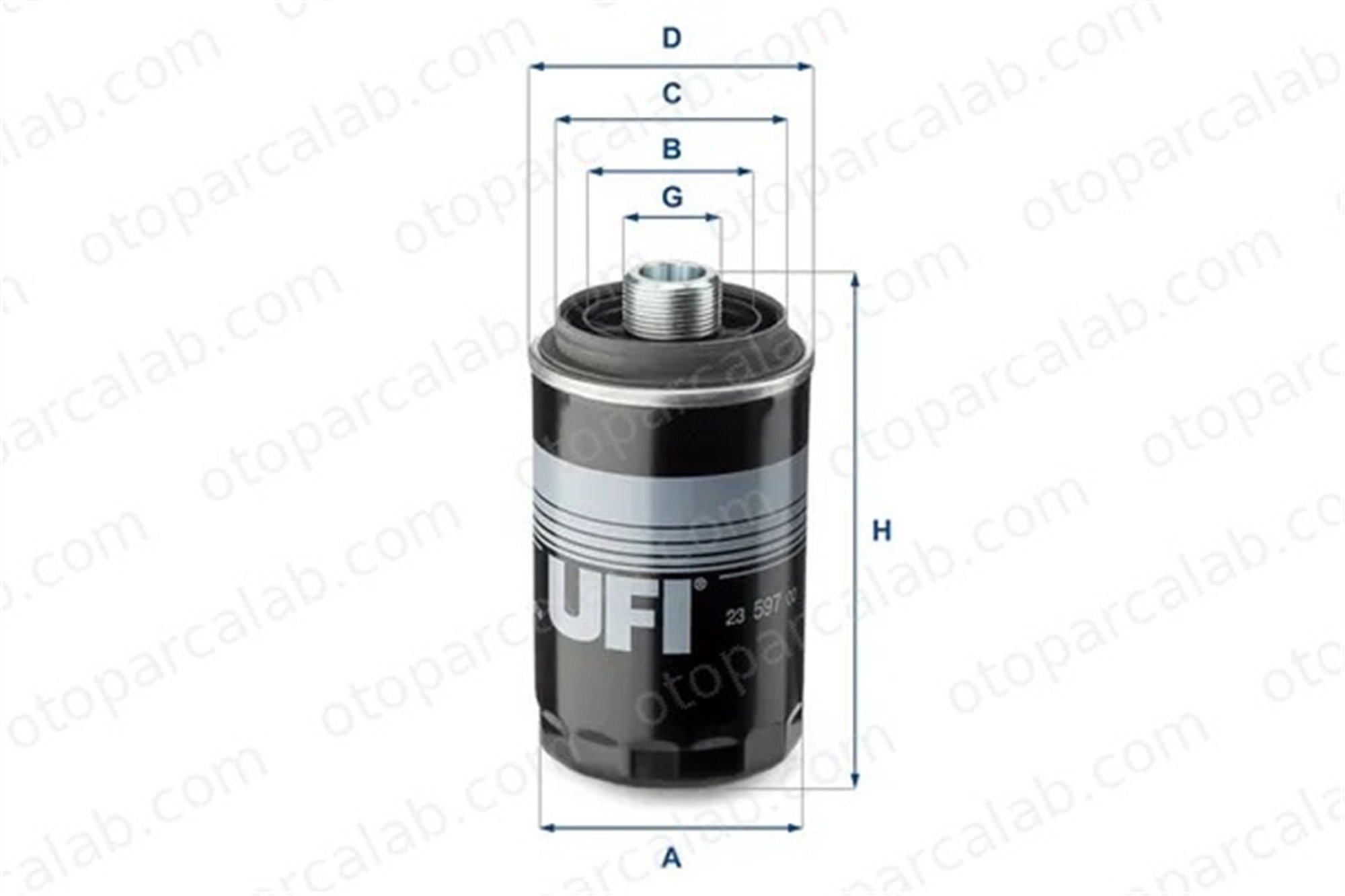 UFI 23.597.00 Yağ Filtresi VW MULTIVAN T5 MULTIVAN T6 6J115403L 06J115403L