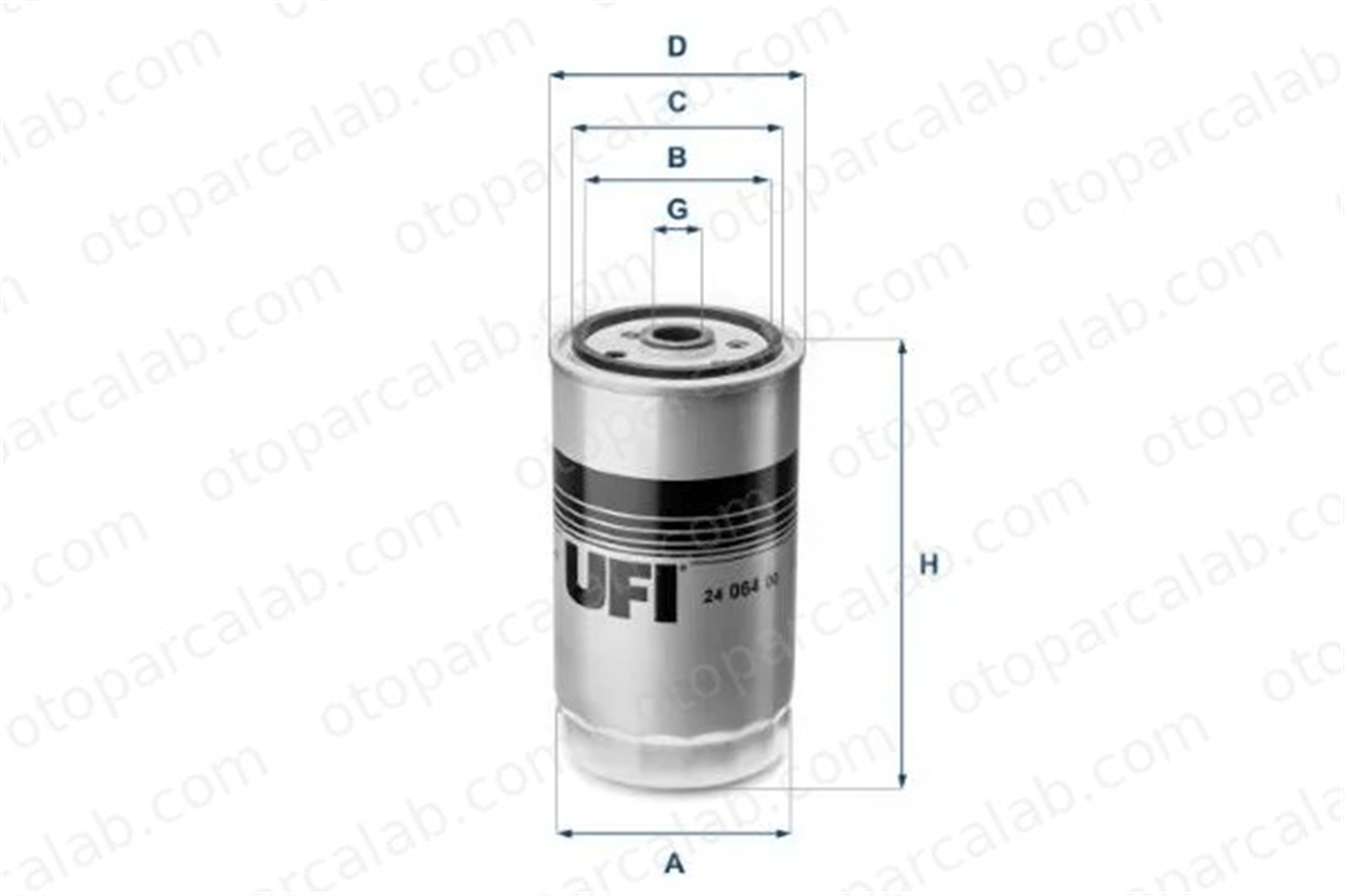UFI 24.064.00 Yakıt Filtresi RENAULT TRUCKS MIDLINER PREMIUM 2 2406400 13322245006