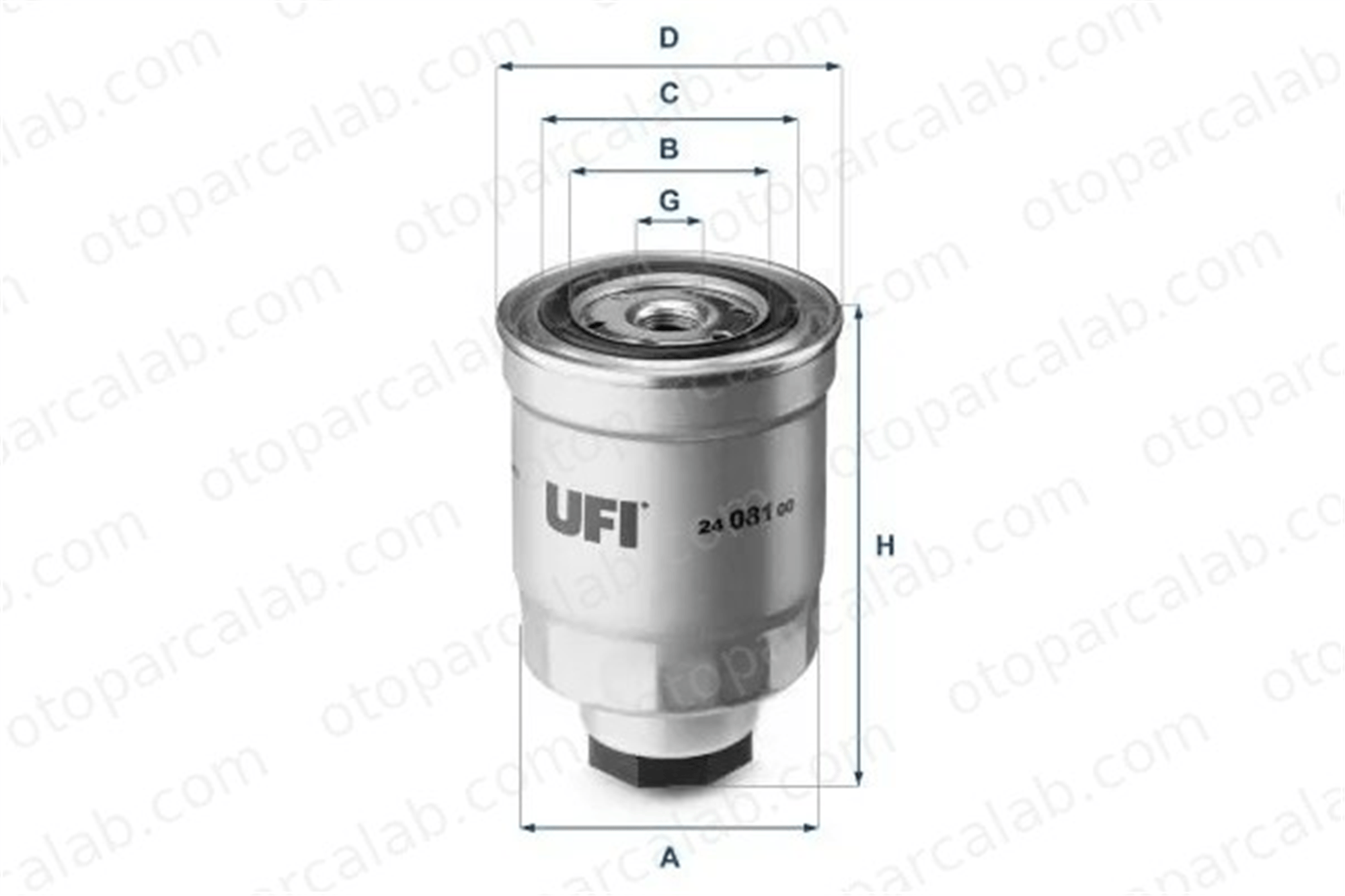 UFI 24.081.00 Yakıt Filtresi NISSAN PICK UP CABSTAR E 1640559E00 16403JR01B