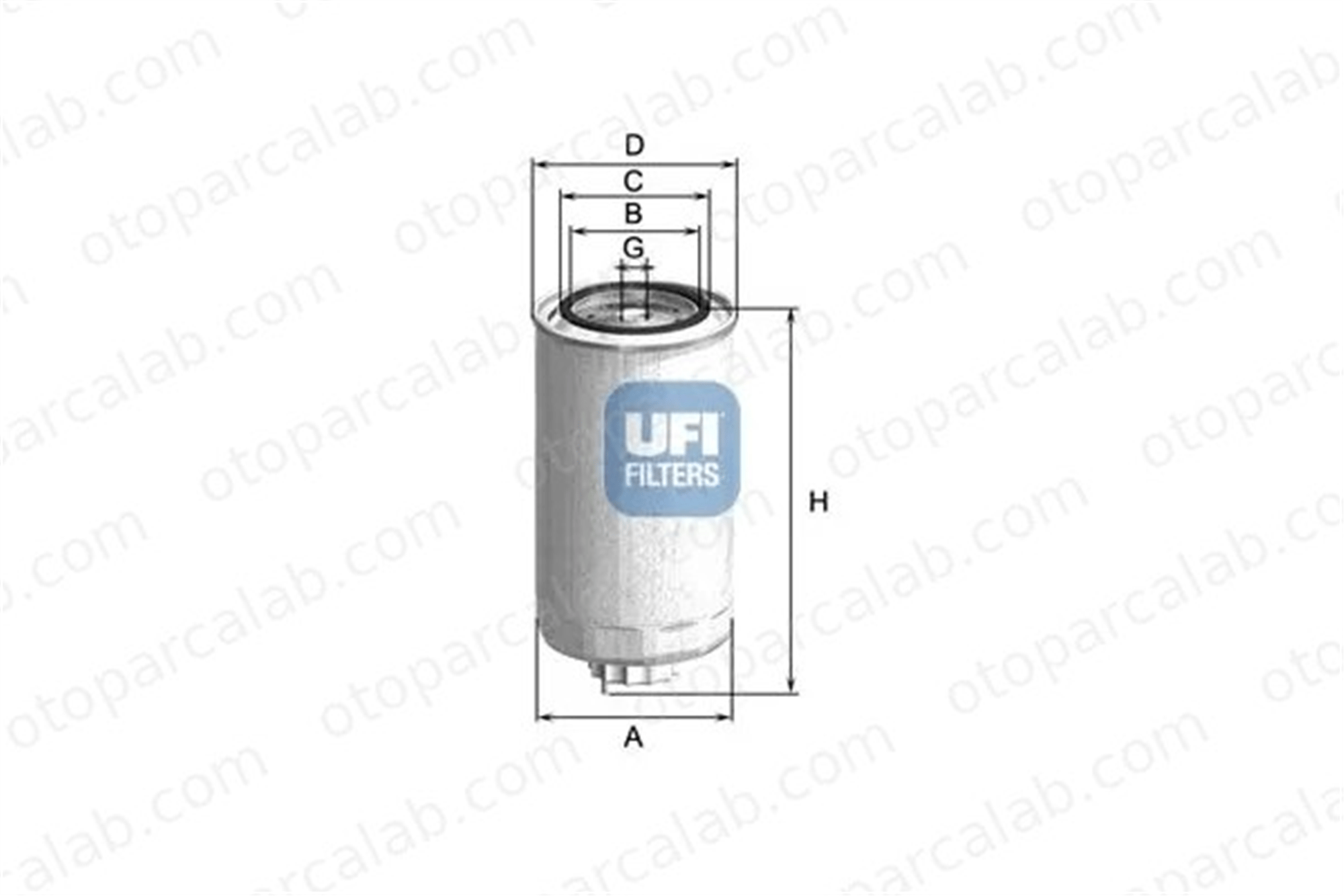 UFI 24.312.00 Yakıt Filtresi FIAT 90 66 2431200 1909119