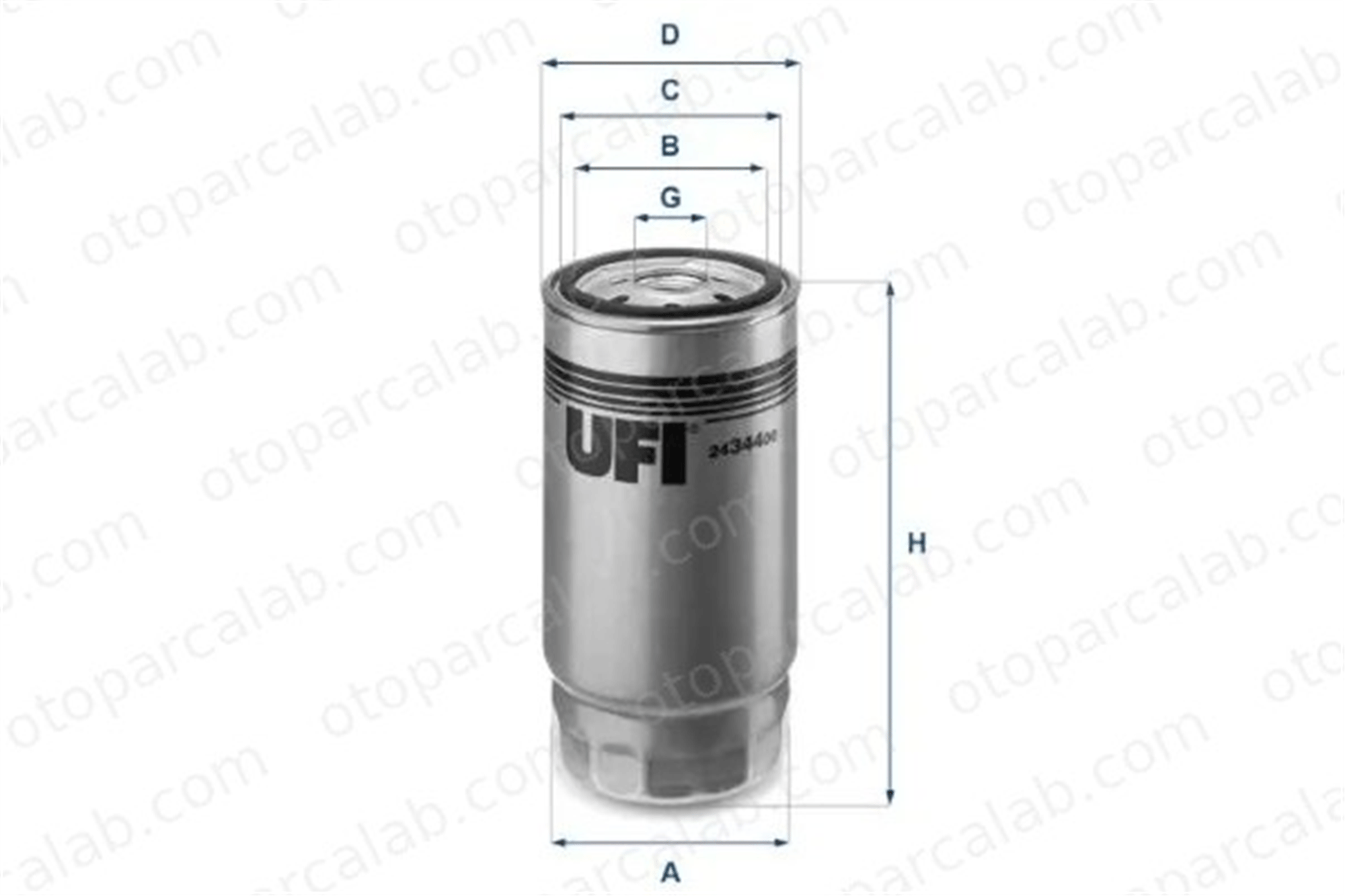 UFI 24.344.00 Yakıt Filtresi BMW 3 3 Compact 2434400 13327786647