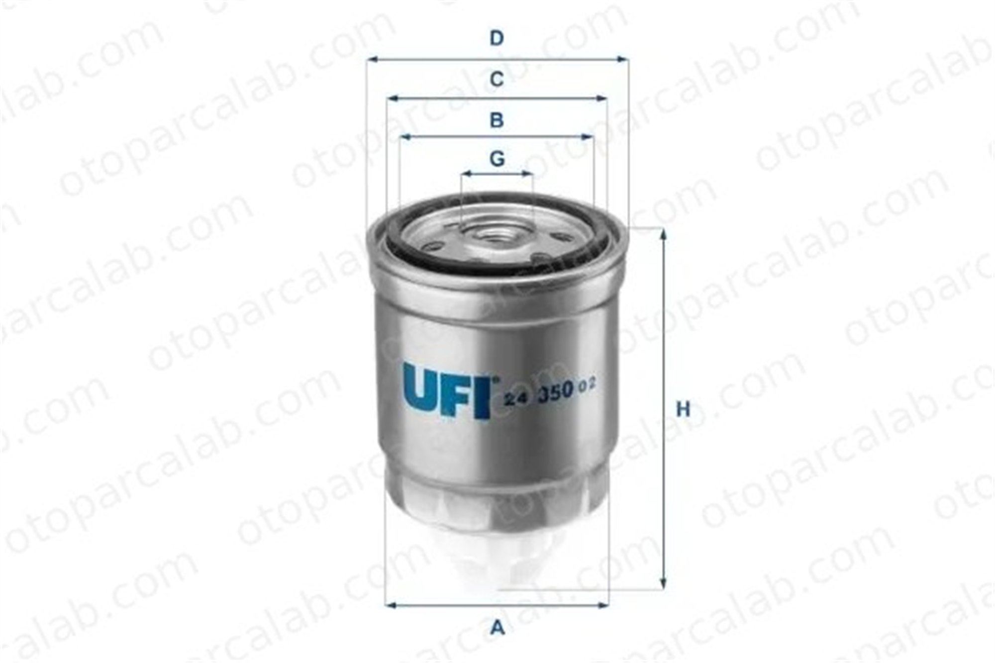 UFI 24.350.02 Yakıt Filtresi CITROËN AX PEUGEOT 106 I 2435002 95650878