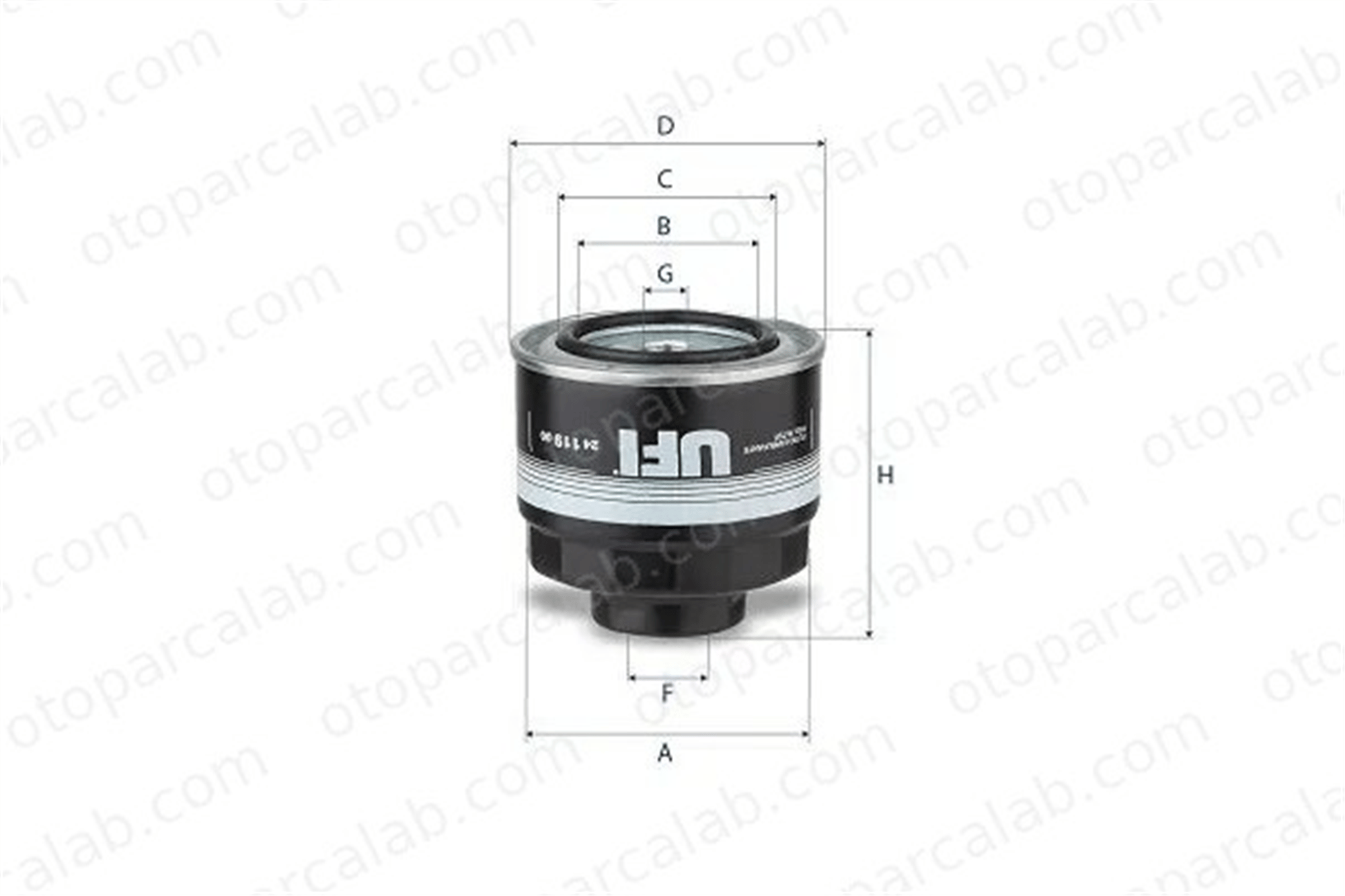 UFI 24.392.00 Yakıt Filtresi ASIA MOTORS ROCSTA Açık arazi aracı ISUZU TROOPER I 2439200 145623570