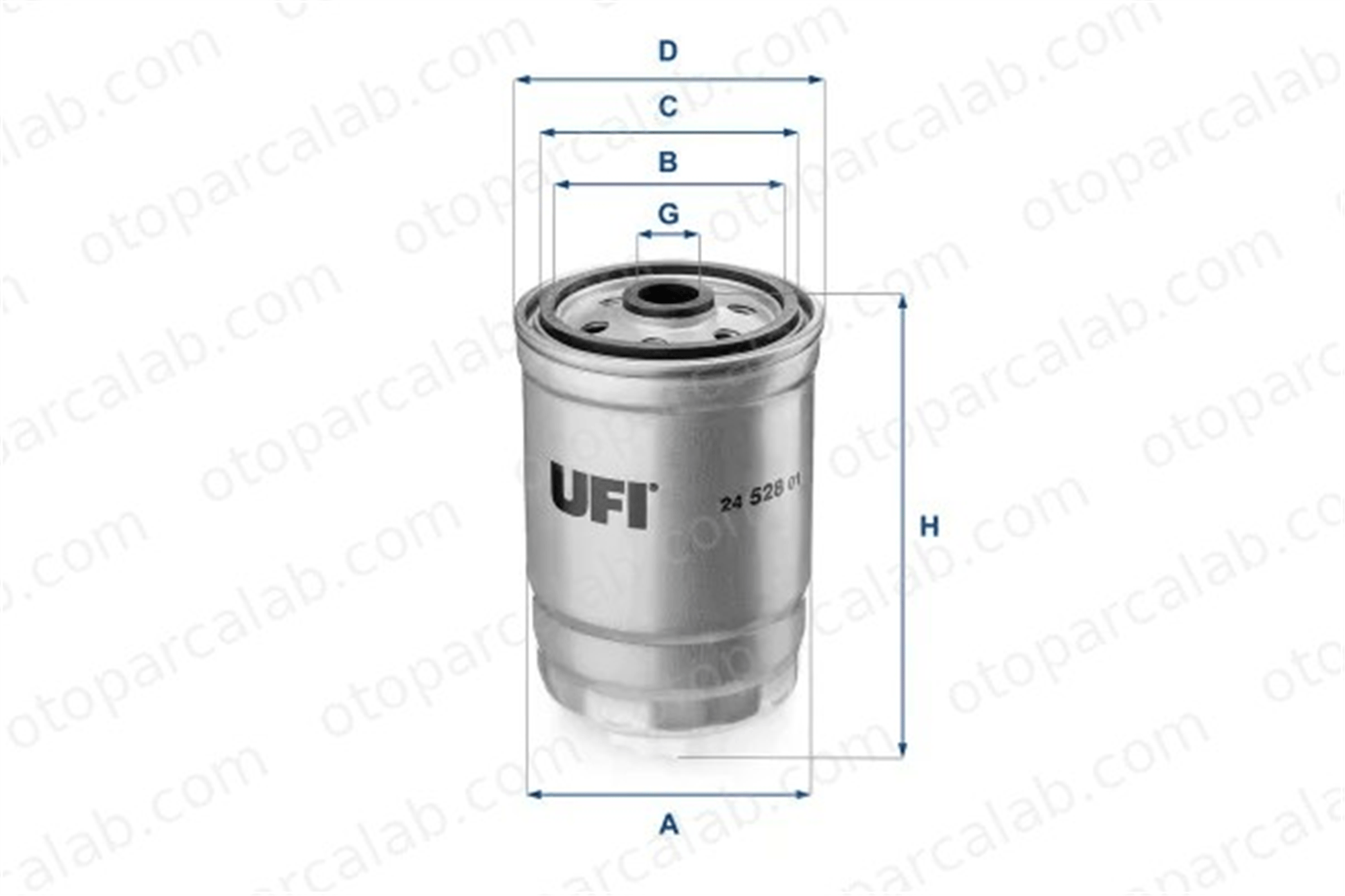 UFI 24.528.01 Yakıt Filtresi DODGE NITRO CHRYSLER GRAND VOYAGER V 2452801 52126244AA