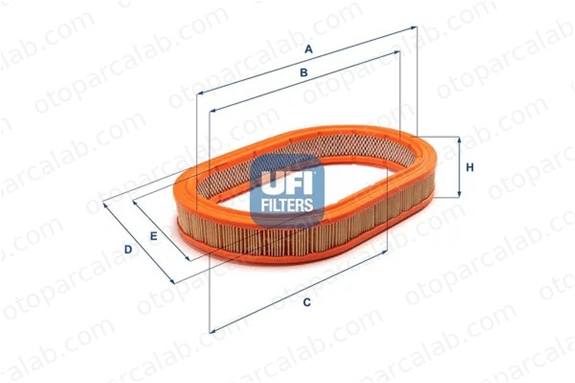 UFI 27.076.00 Hava Filtresi FORD ORION II ESCORT III 6085506 A800X9601AJA