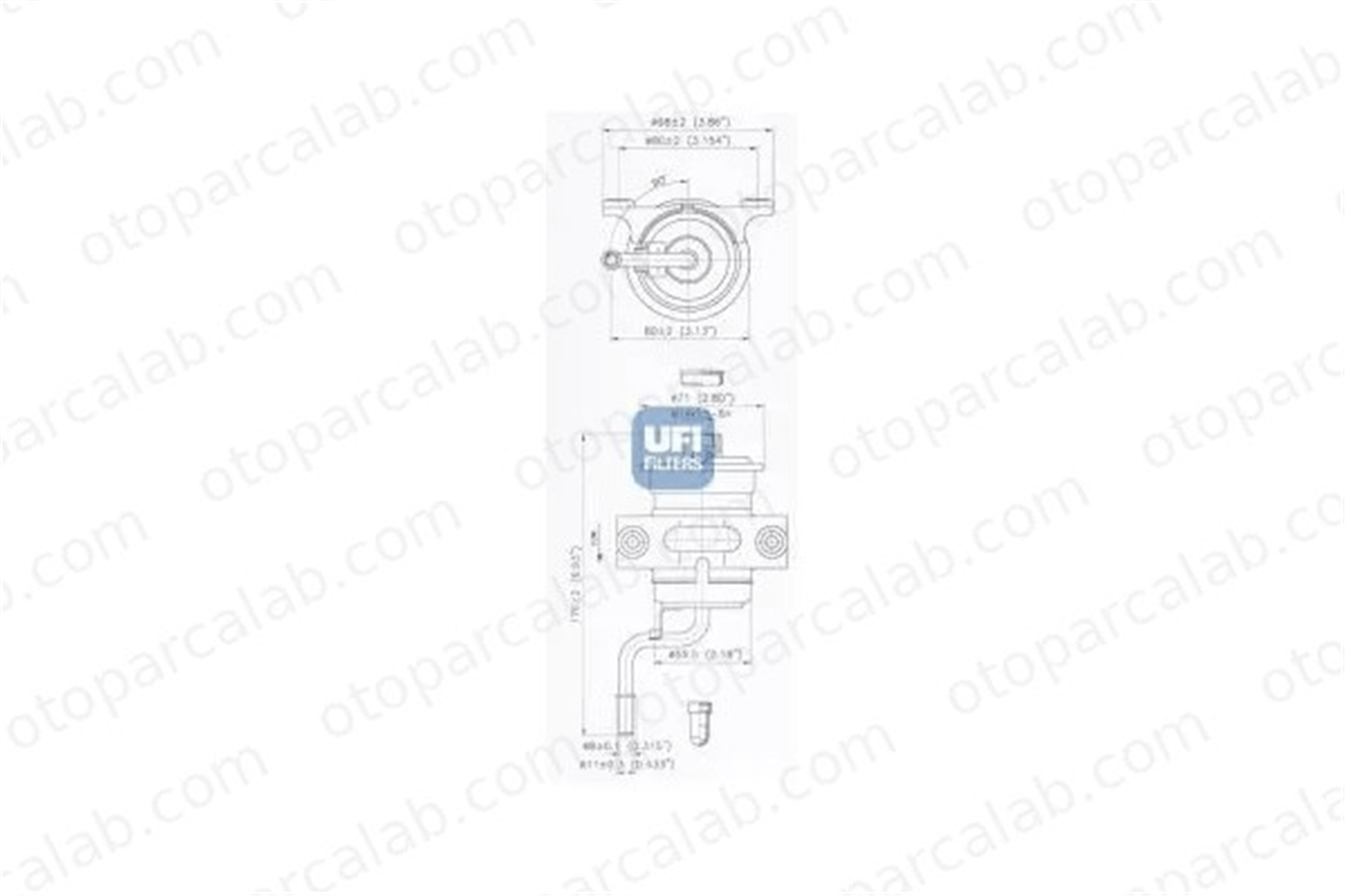 UFI 31.802.00 Yakıt Filtresi TOYOTA COROLLA COROLLA Compact 2330022020 2330022030