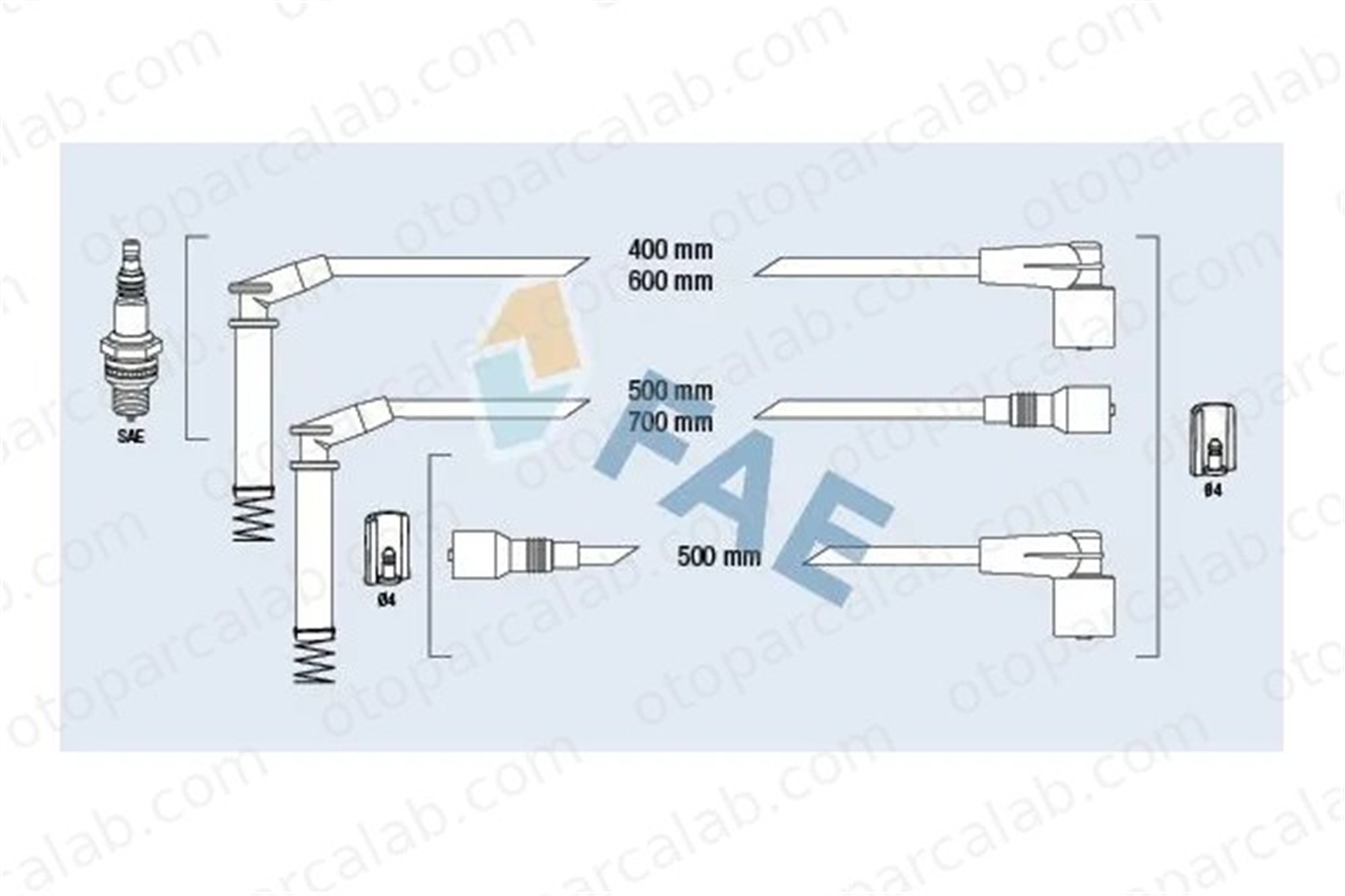 UNUVAR 7112 Buji Kablosu ÜNÜVAR 7112 OPEL VECTRA A VECTRA A Hatchback 1612530 90350542
