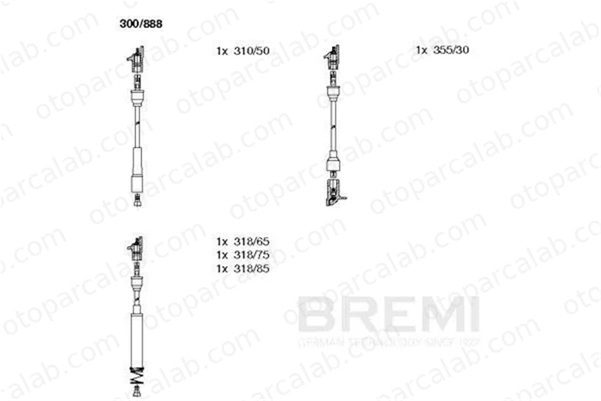 UNUVAR 7117 Buji Kablosu ÜNÜVAR 7117 OPEL CORSA A Hatchback 1612513 90350559