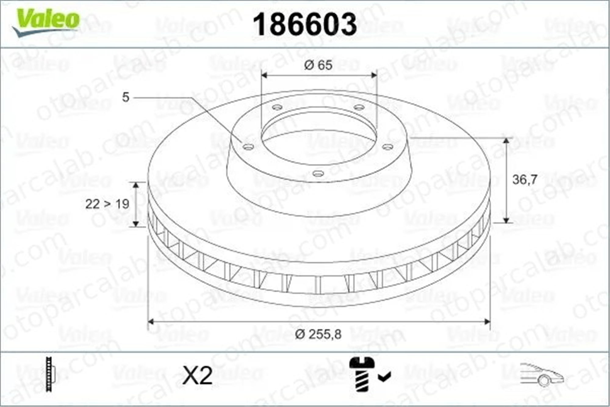VALEO 186603 Fren Disk Ayna Ön Sağ ve Sol SEAT IBIZA IV SC IBIZA IV 1J0615301D 6R0615301