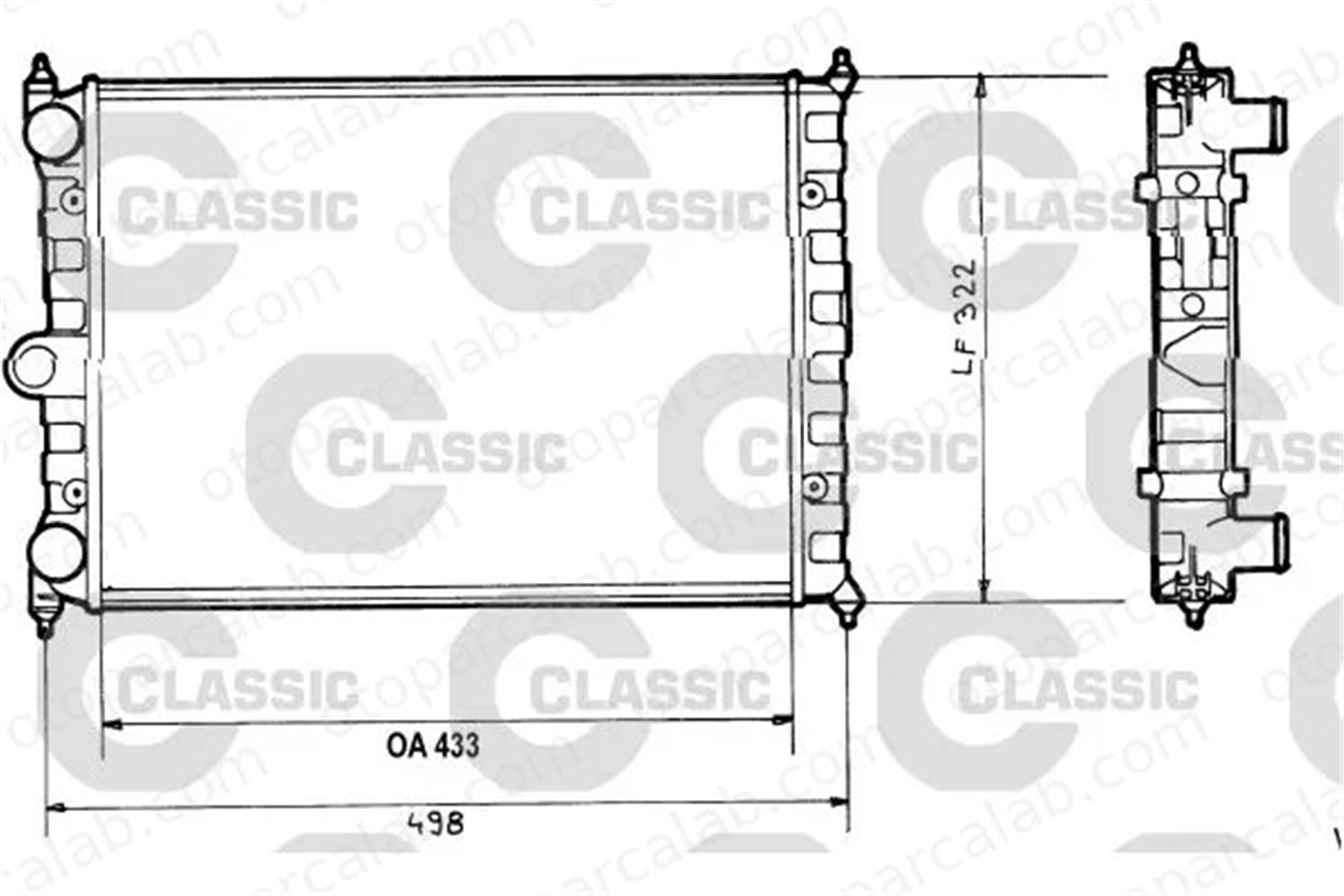 VALEO 316703 Su Radyatörü VW POLO Coupe POLO II 867121253L 867121253AB