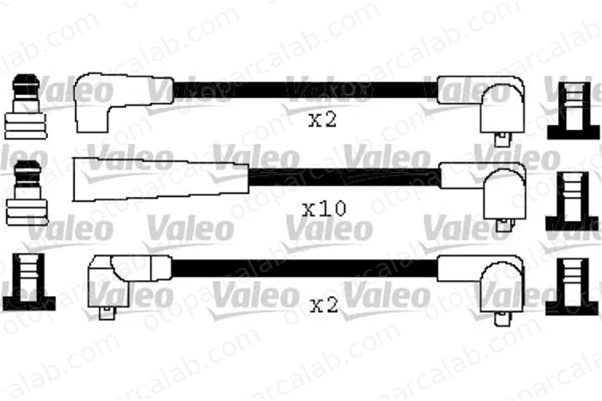 VALEO 346479 Buji Kablosu JAGUAR E-TYPE 2+2 E-TYPE Convertible 346479