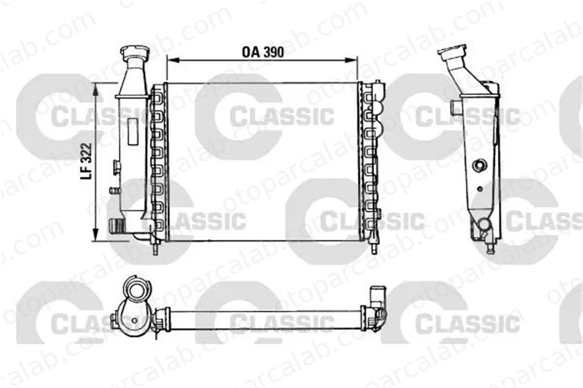 VALEO 383866 Su Radyatörü CITROËN AX 96011831 1301EC