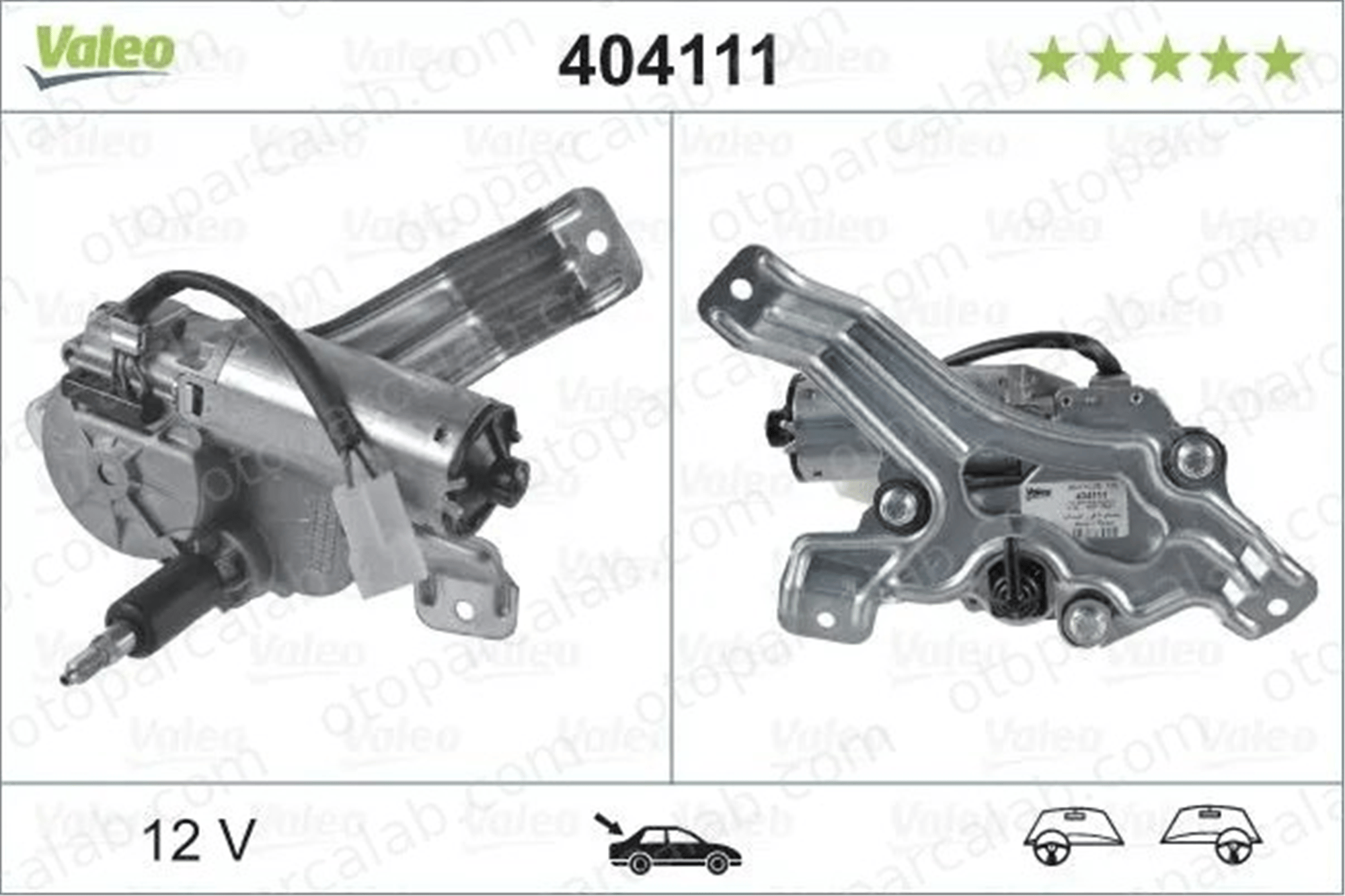 VALEO 404111 Silecek Mekanizma Motoru Arka MERCEDES-BENZ V-SERISI 6388200208 A6388200208