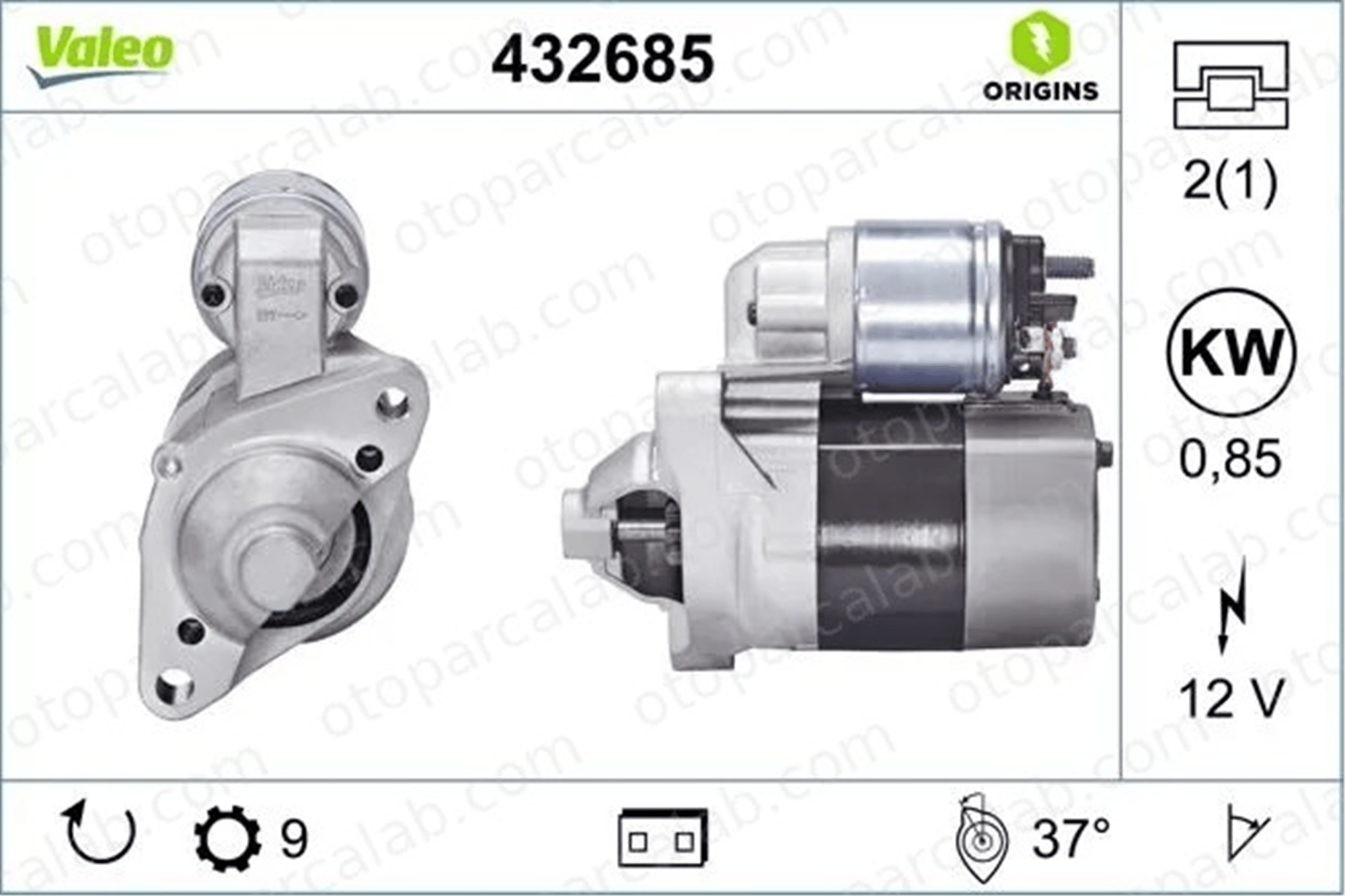 VALEO 432685 Marş Dinamosu RENAULT CLIO III CLIO III Grandtour 7700864608 7701499651