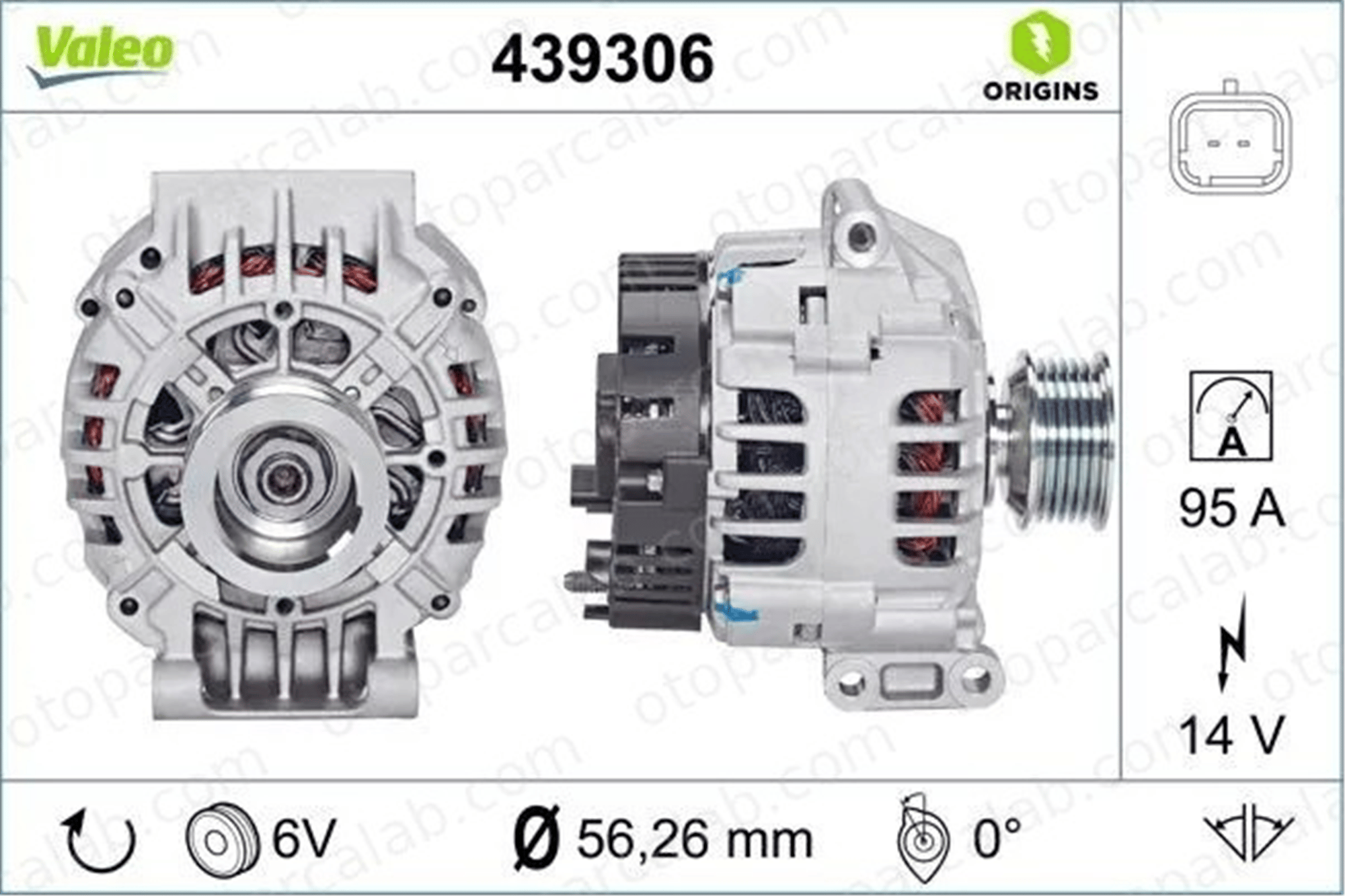 VALEO 439306 Alternatör RENAULT SCÉNIC I MPV MEGANE I 7700101274 7711134564