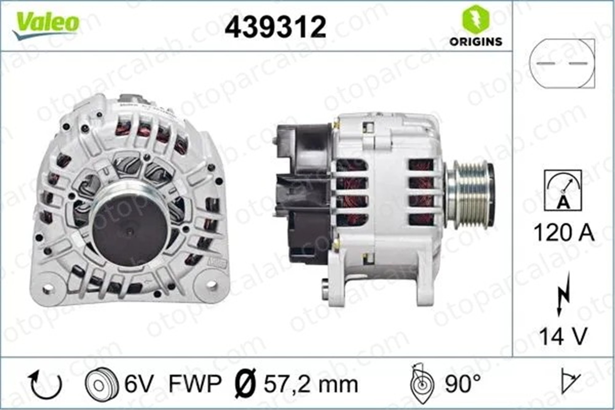 VALEO 439312 Alternatör VW BORA I GOLF IV 38903018Q 038903018Q