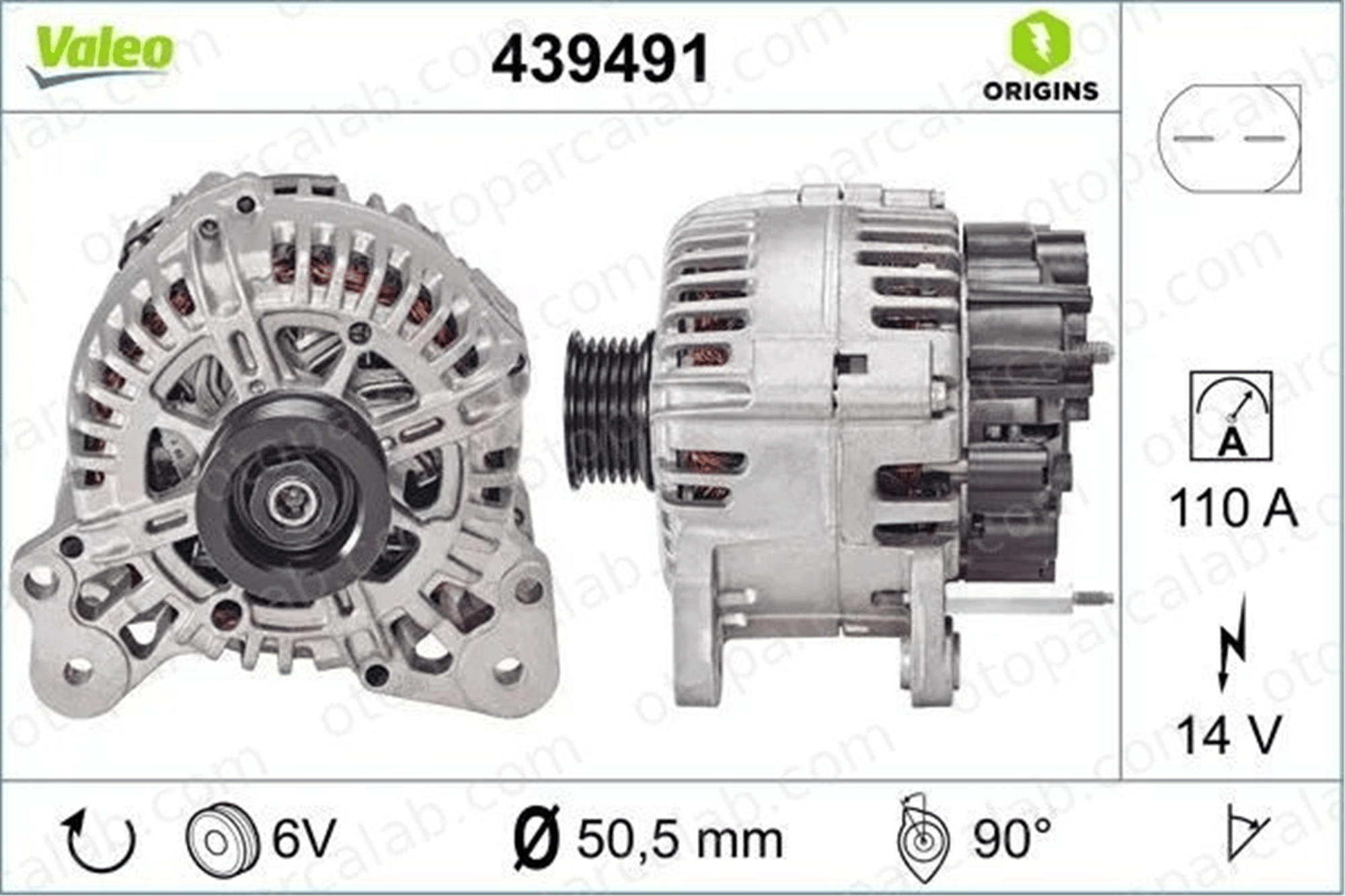 VALEO 439491 Alternatör VW GOLF PLUS V GOLF V 3C903023B 03C903023B