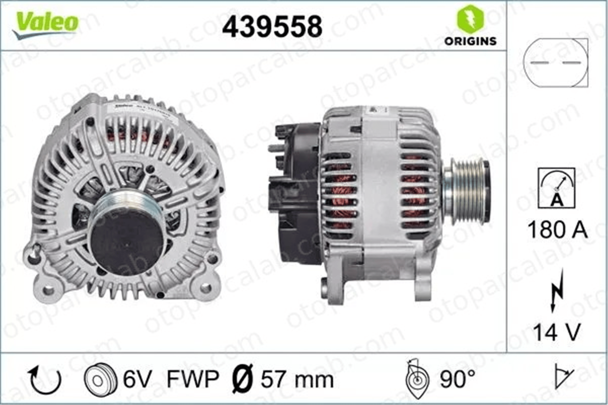 VALEO 439558 Alternatör VW PASSAT B6 Variant PASSAT B6 21903026L 021903026L