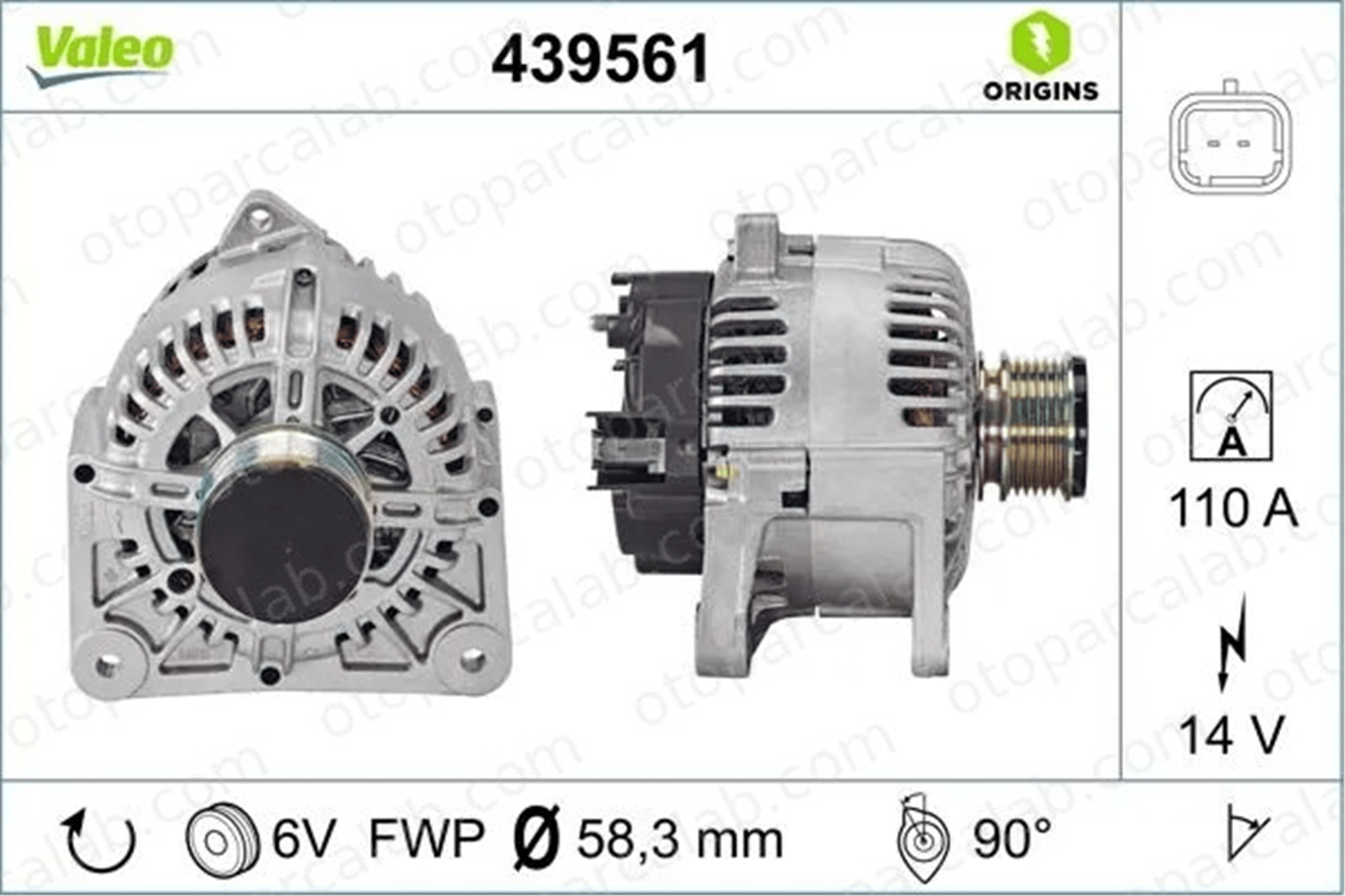 VALEO 439561 Alternatör RENAULT MEGANE II KANGOO Express 8200386806 8200667608