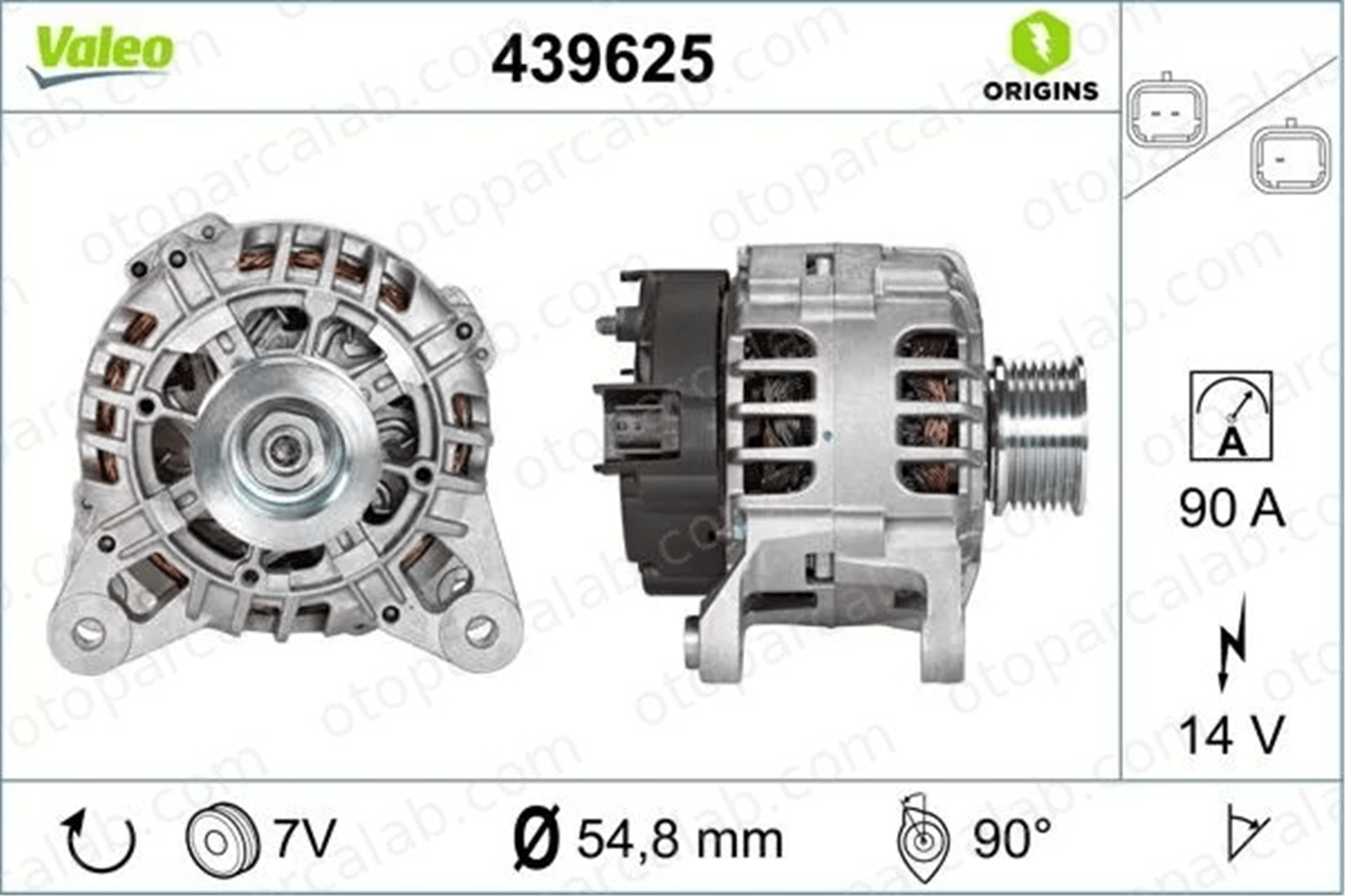 VALEO 439625 Alternatör RENAULT CLIO III CLIO III Grandtour 8200634135 7711368178