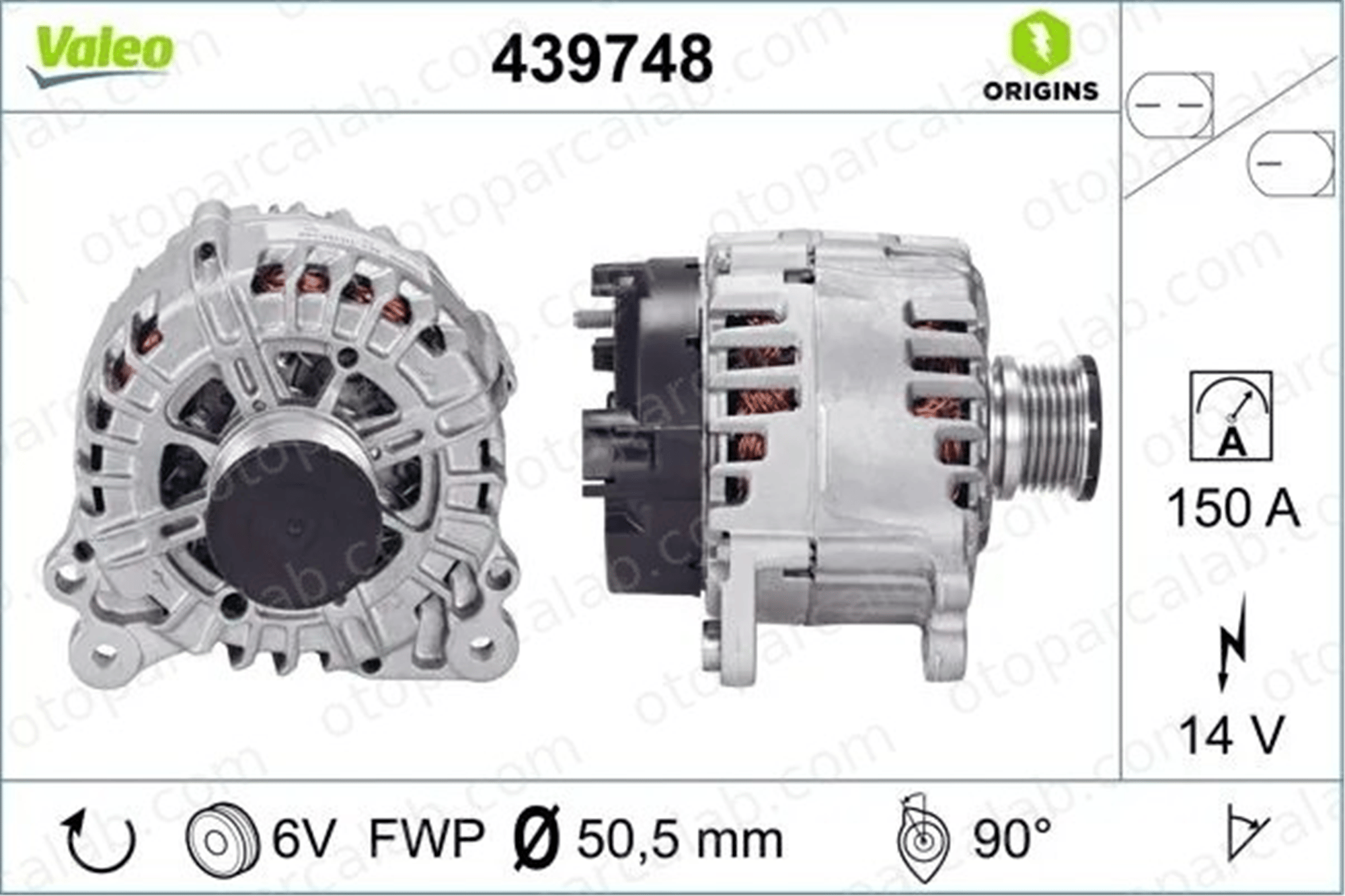 VALEO 439748 Alternatör SEAT EXEO EXEO ST 4L903017E 04L903017E
