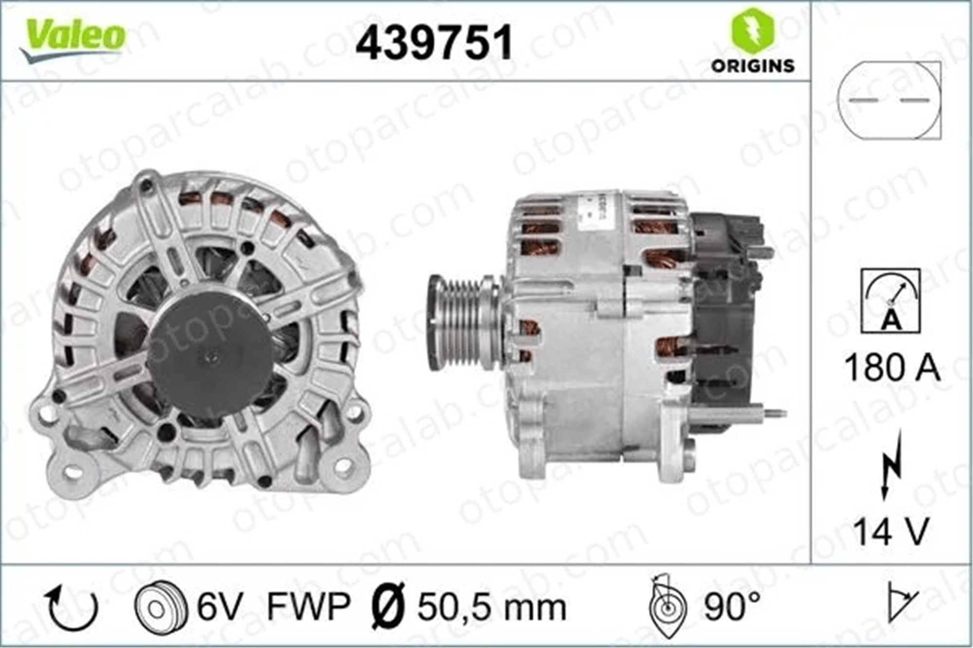 VALEO 439751 Alternatör VW PASSAT B6 Variant PASSAT B6 4L903024A 04L903024A