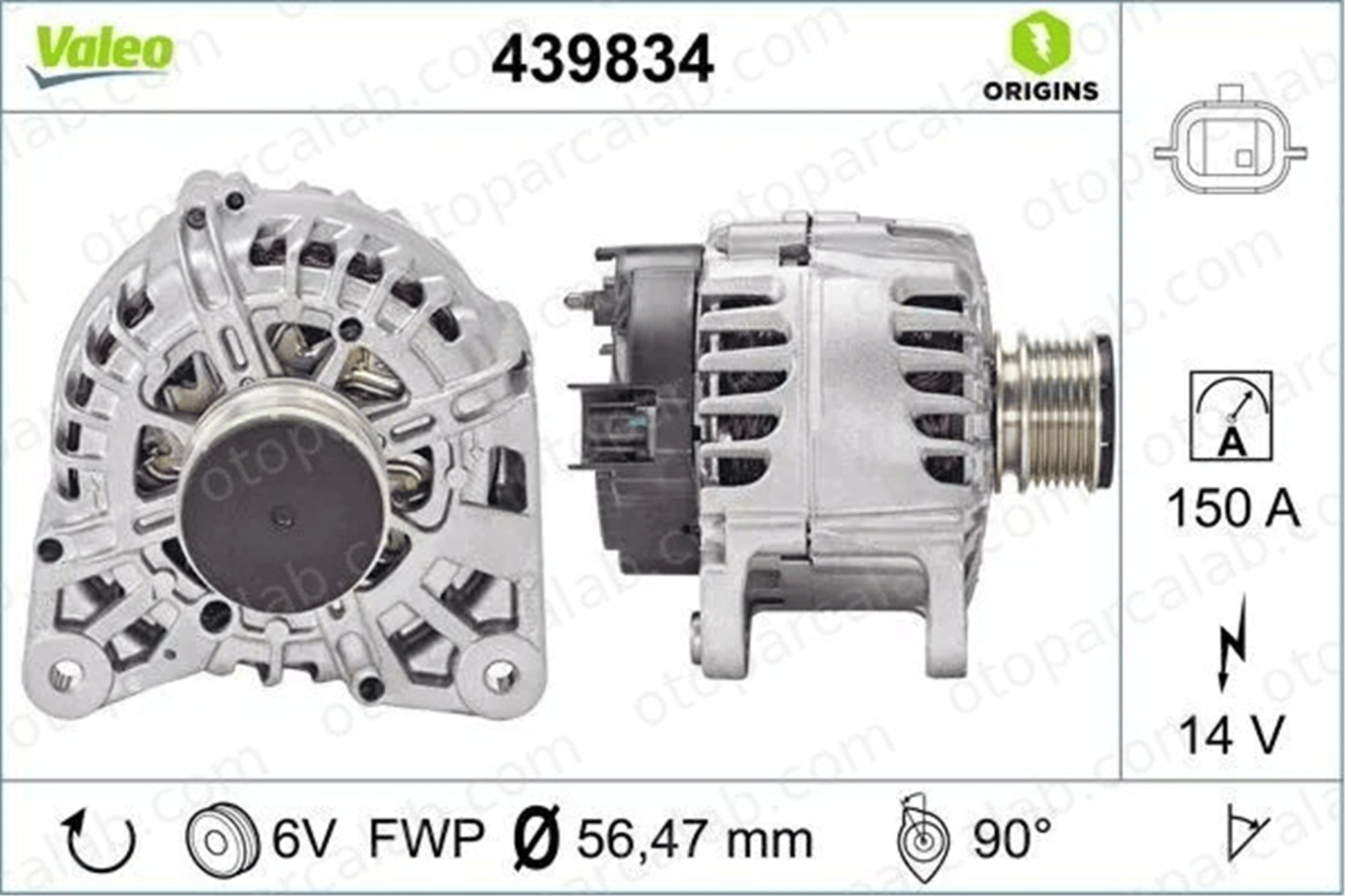 VALEO 439834 Alternatör RENAULT CLIO IV DACIA DUSTER 231007281R 231004115R