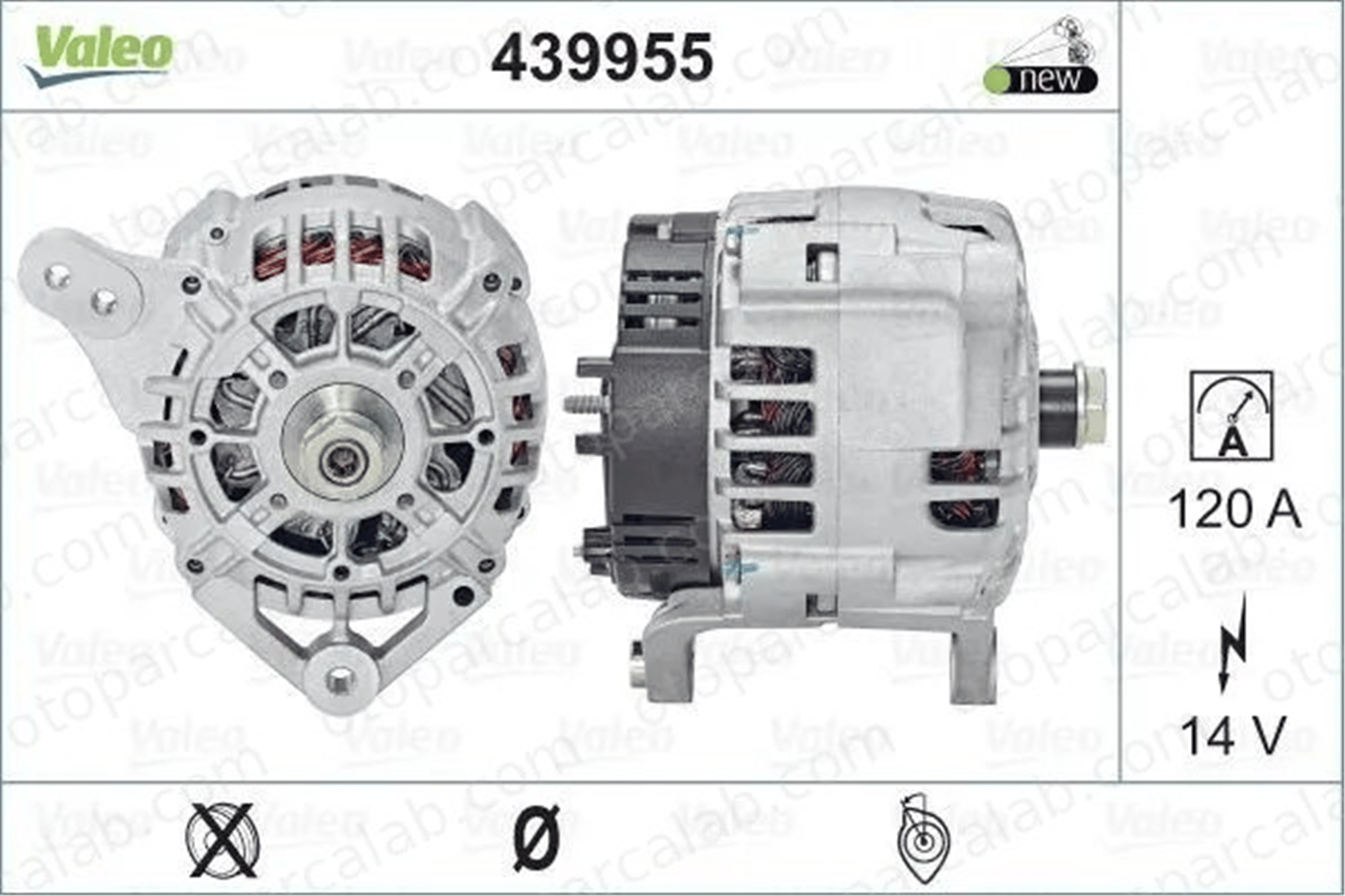 VALEO 439955 Alternatör VALTRA T SERIES MASSEY FERGUSON MF 3600 3671529M91 3671193M91