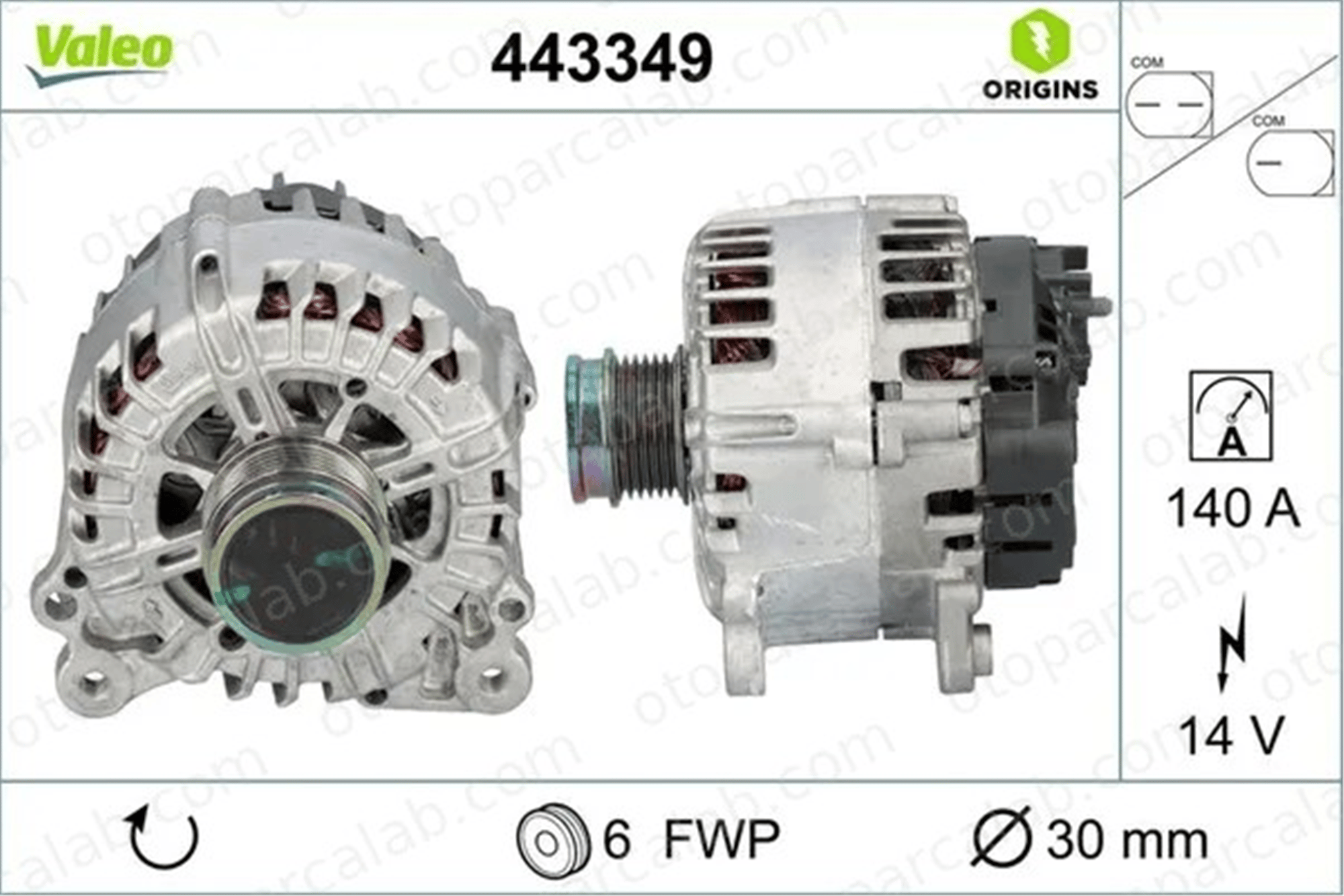 VALEO 443349 Alternatör SEAT LEON SKODA OCTAVIA IV Combi 5E903026K 05E903026K