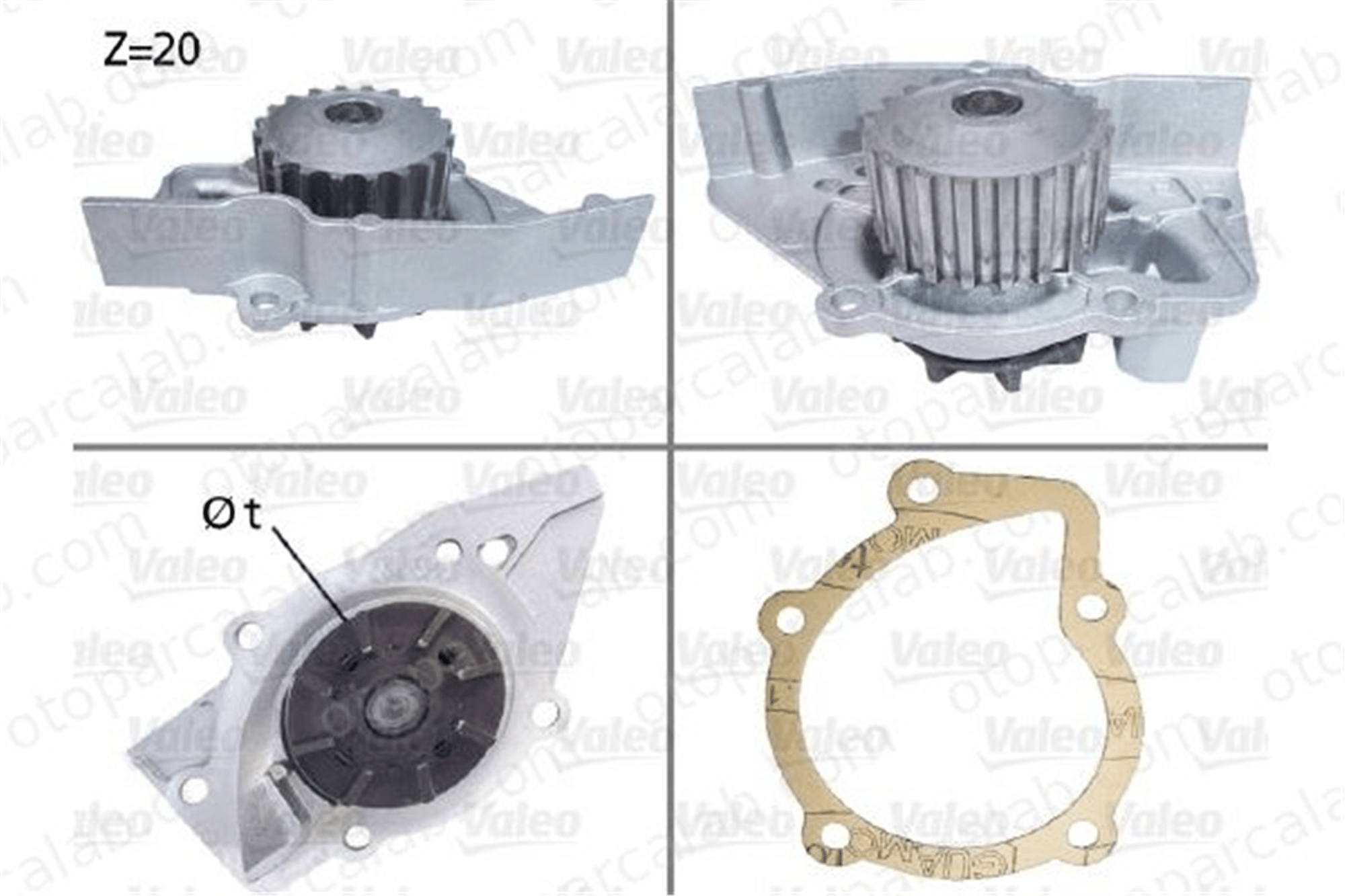 VALEO 506029 Devirdaim Su Pompası CITROËN BX PEUGEOT 405 I 120161 95625017