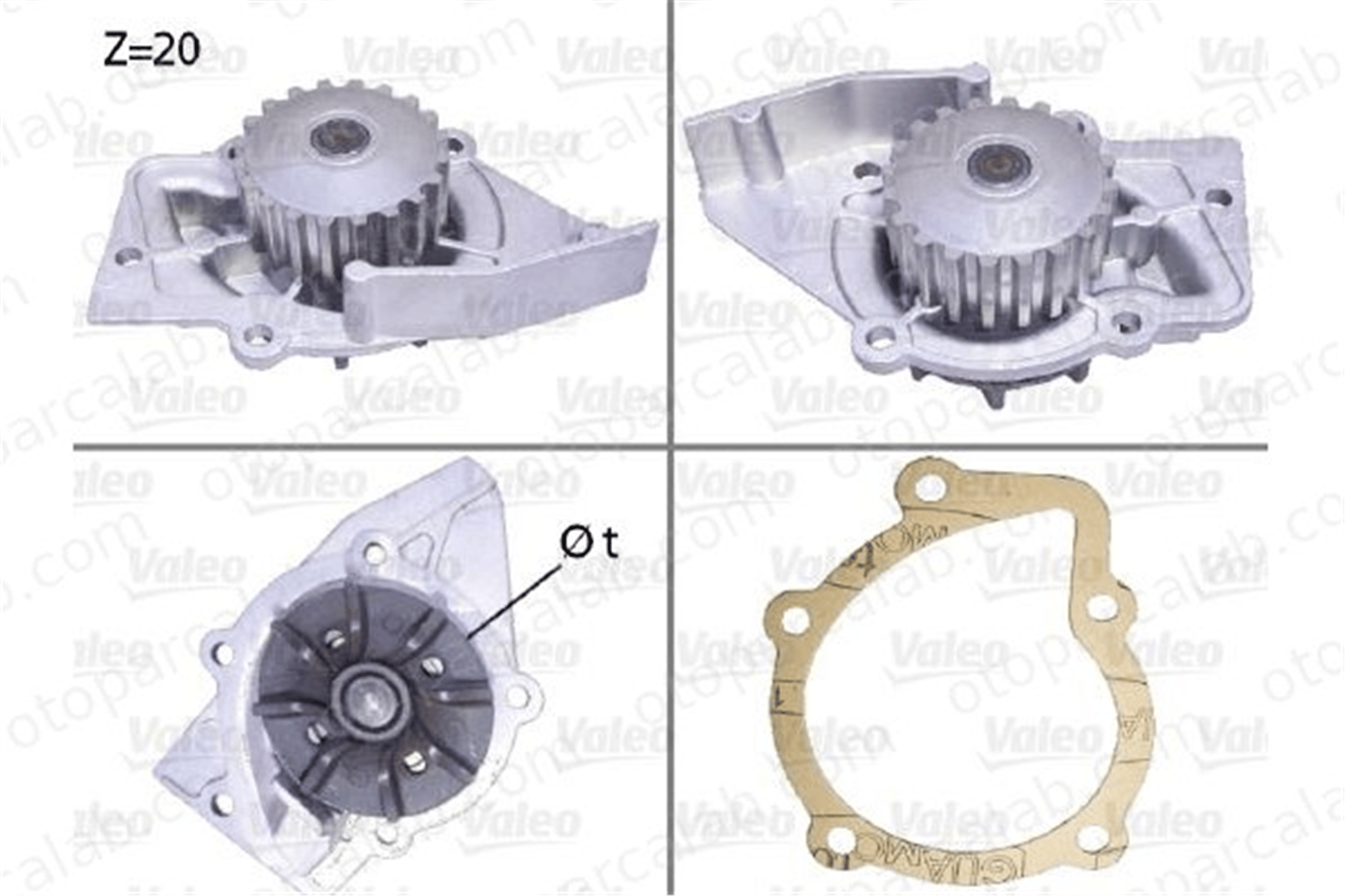 VALEO 506575 Devirdaim Su Pompası CITROËN BERLINGO / BERLINGO FIRST Kasa/büyük limuzin JUMPY 1201C4 1609314580