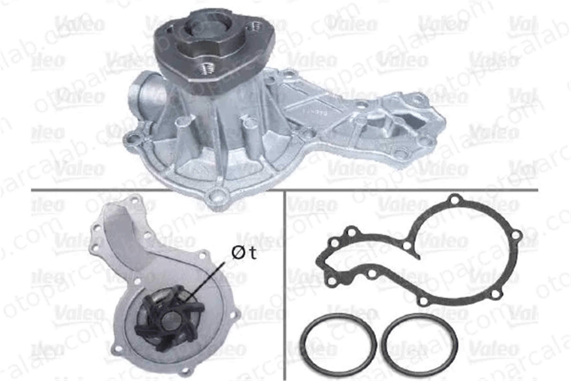 VALEO 506666 Devirdaim Su Pompası AUDI 80 B3 Sedan VW GOLF II 37121005C 037121005C