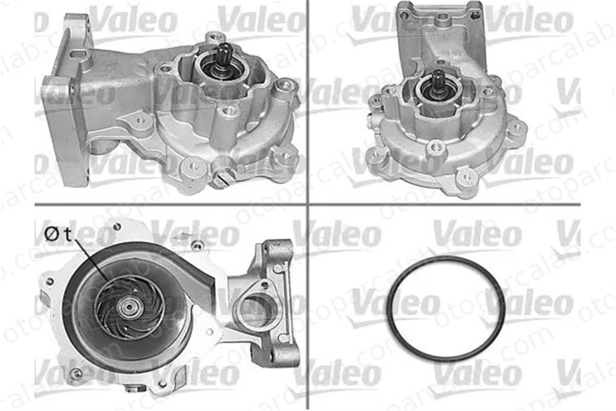 VALEO 506693 Devirdaim Su Pompası FORD TRANSIT Panelvan/Van MONDEO III XS7Q8K500AM 1477444