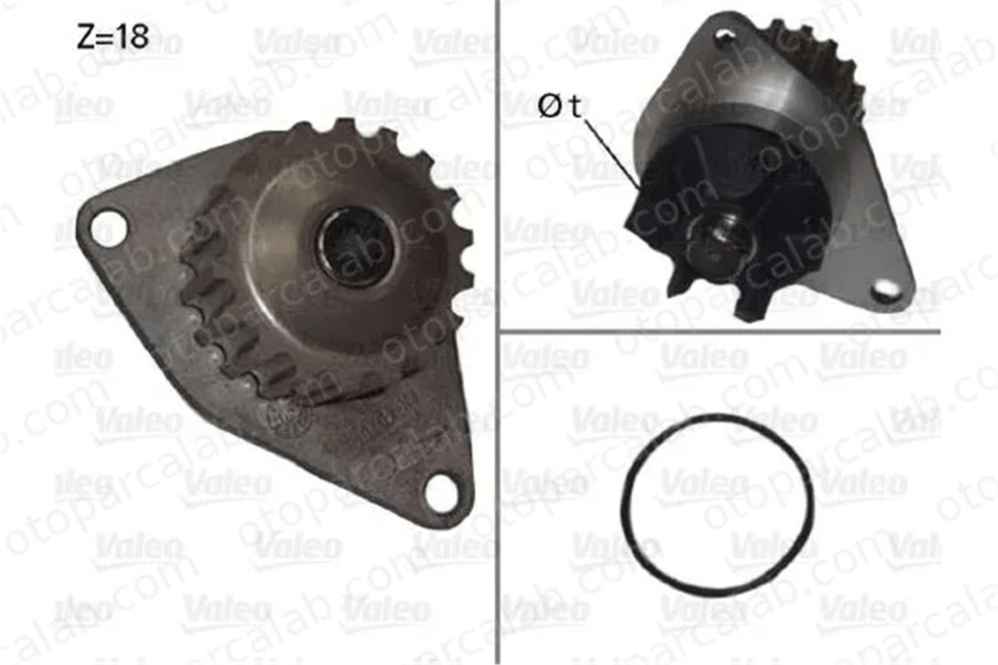 VALEO 506721 Devirdaim Su Pompası CITROËN C2 C3 I 1609417180 1201G2
