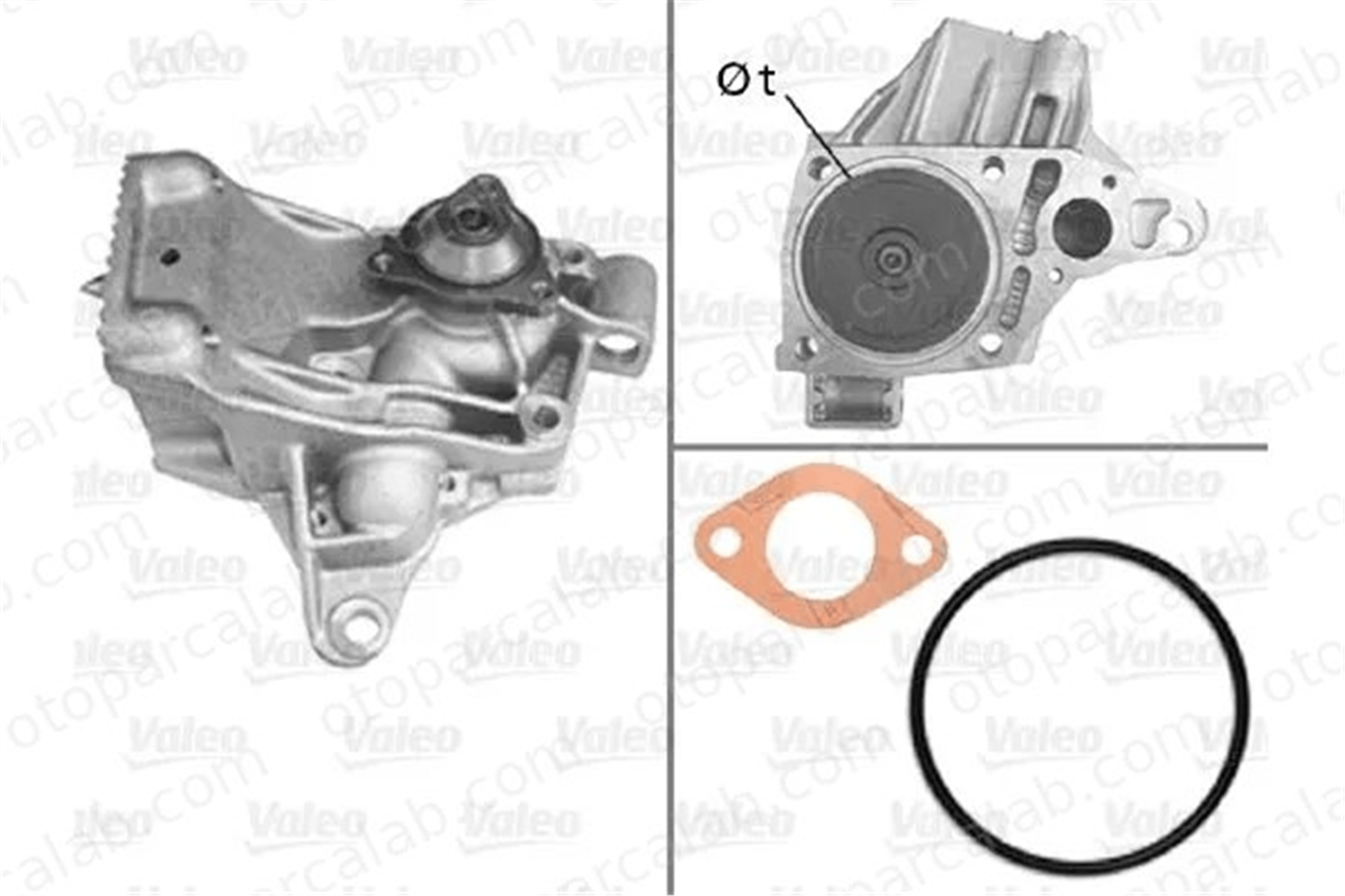 VALEO 506783 Devirdaim Su Pompası RENAULT MASTER II Platform şasi OPEL MOVANO A Minibüs/Otobüs 4501293 7701470879