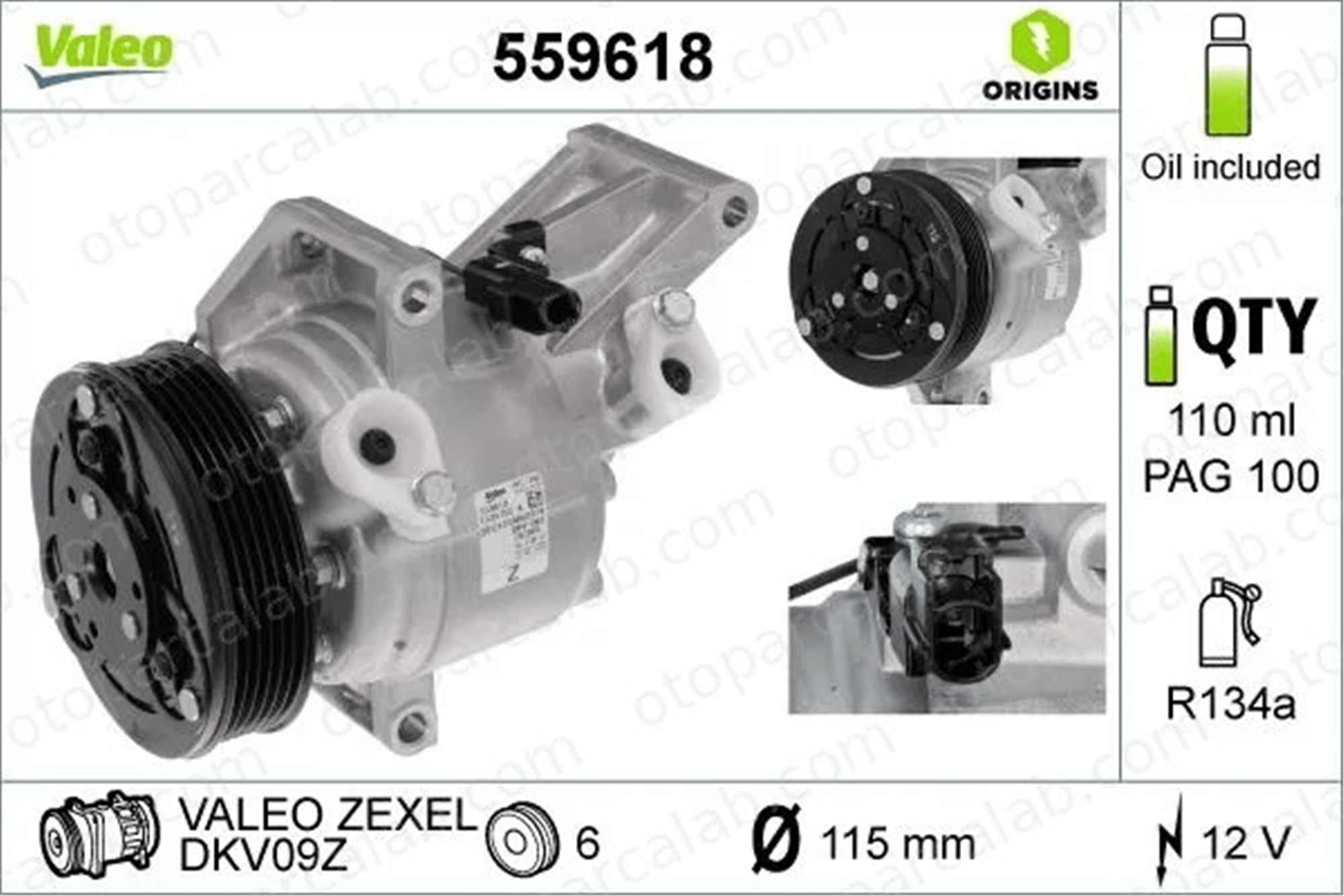 VALEO 559618 Klima Kompresörü MAZDA 2 CX-3 D09W61450