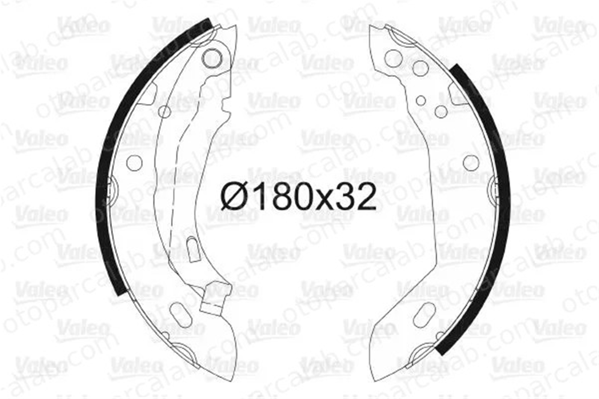 VALEO 562037 Fren Pabuçlu Balata Arka PEUGEOT 205 II CITROËN ZX 424100000 4241E5