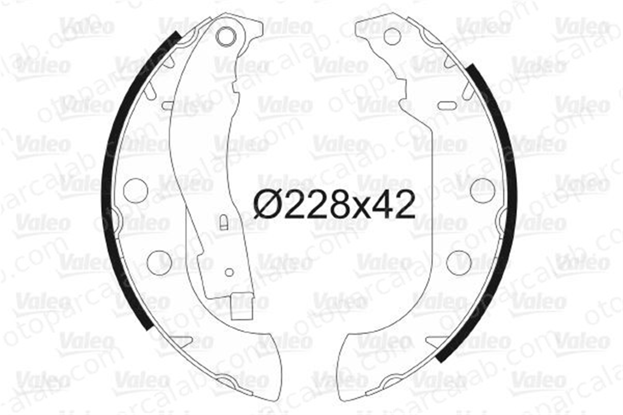 VALEO 562059 Fren Pabuçlu Balata Arka CITROËN XSARA Break PEUGEOT 405 I 424155 4241G6