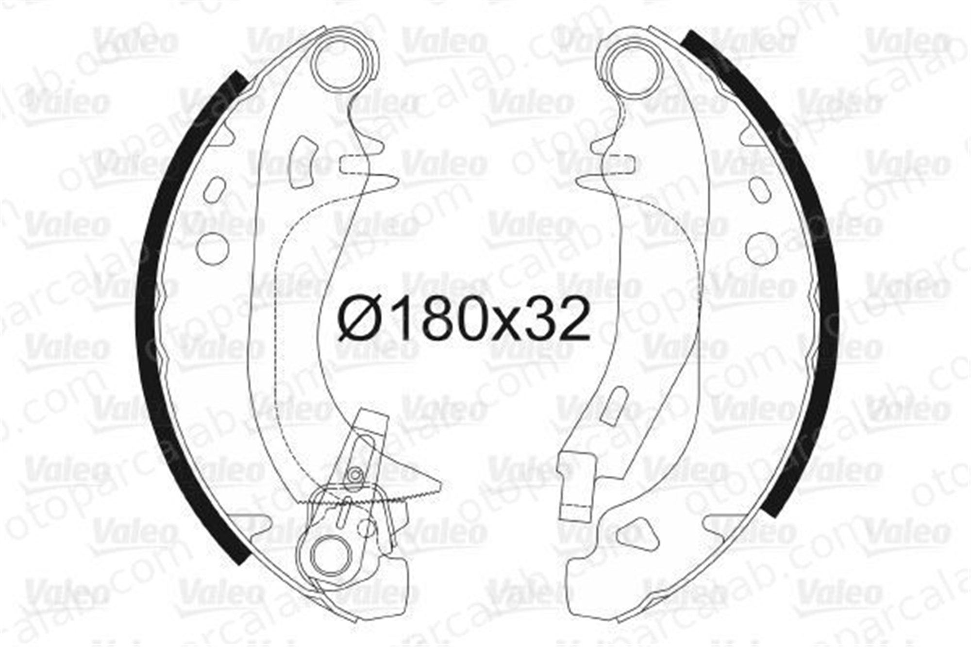 VALEO 562453 Fren Pabuçlu Balata Arka PEUGEOT 205 II CITROËN SAXO 4241J9 4241E8