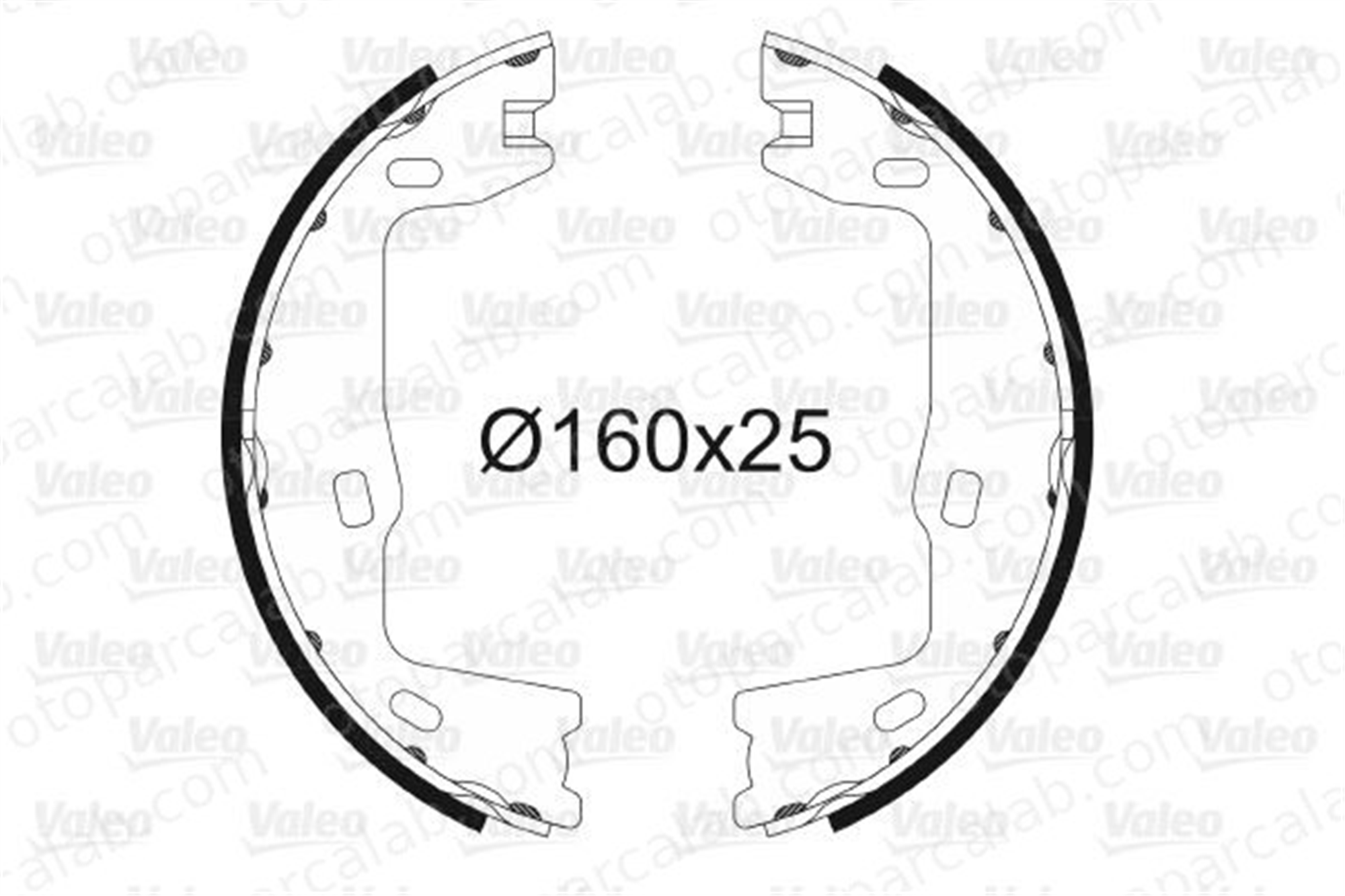 VALEO 562572 Fren Pabuçlu Balata Arka OPEL OMEGA A OMEGA A Station wagon 1605938 90512907