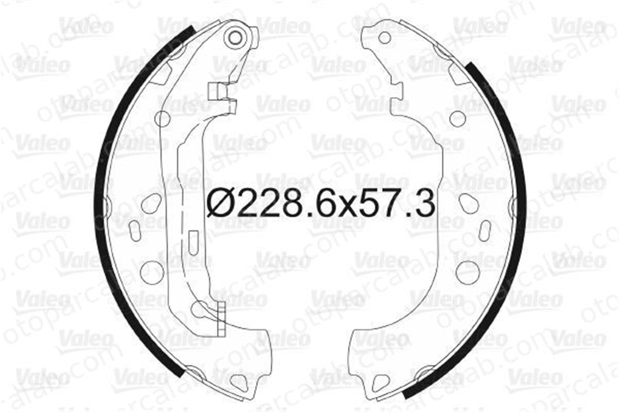 VALEO 564011 Fren Pabuçlu Balata Arka FORD TOURNEO CONNECT TRANSIT CONNECT 4387344 1365486