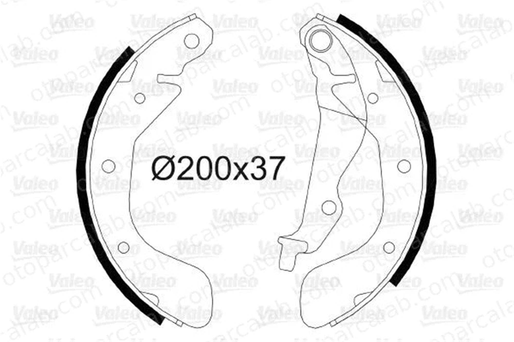 VALEO 564080 Fren Pabuçlu Balata Arka CHEVROLET AVEO / KALOS Hatchback AVEO / KALOS Sedan 96473229 93740251