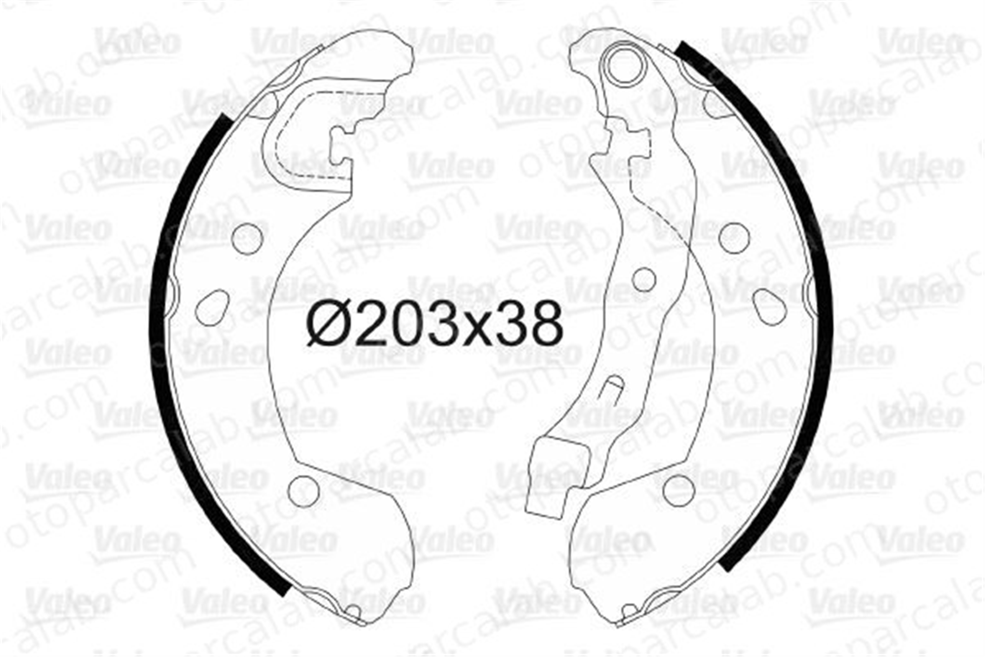 VALEO 564099 Fren Pabuçlu Balata Arka RENAULT CLIO III CLIO III Grandtour 7701208357 8671020711