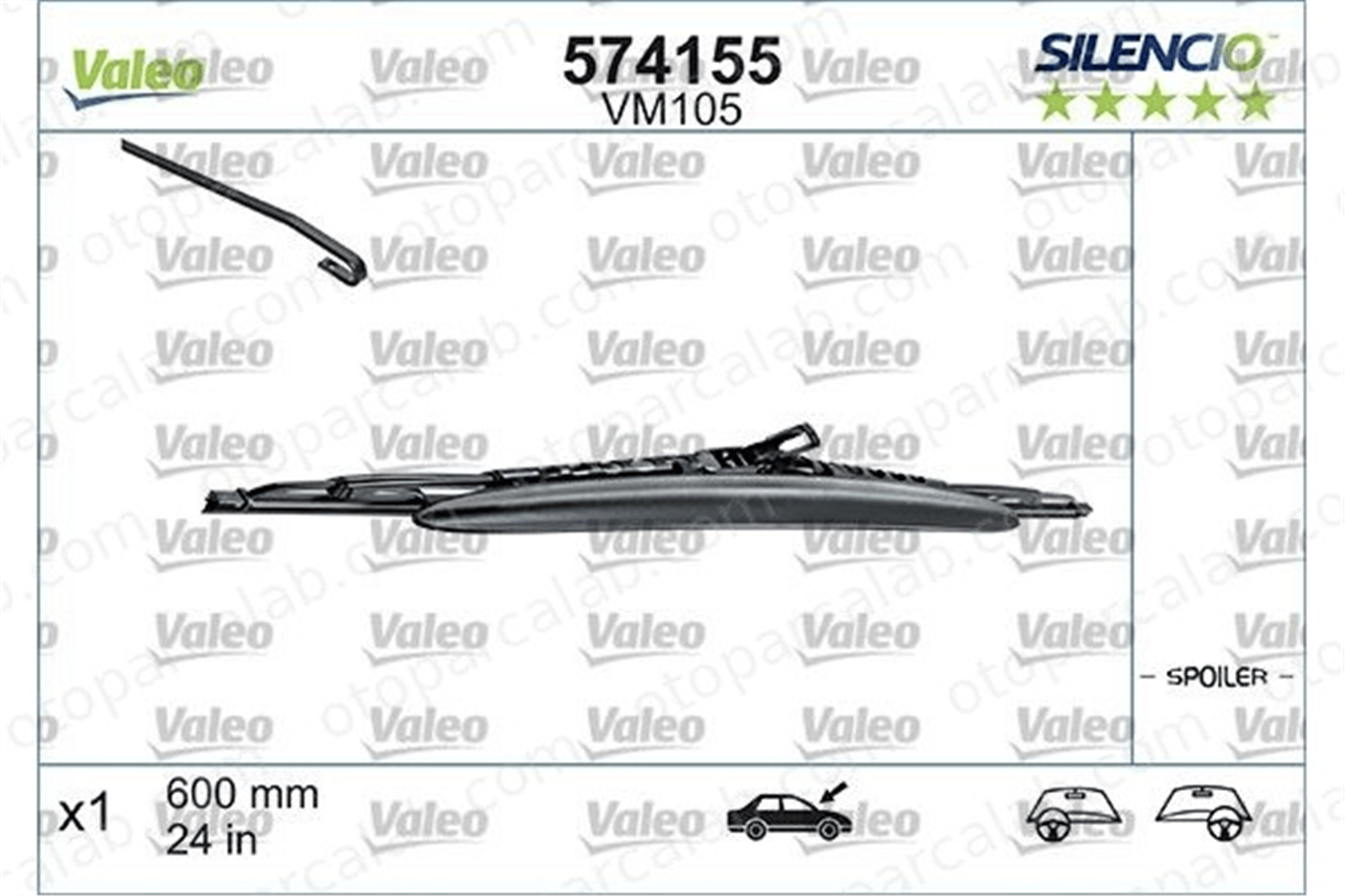 VALEO 574155 Silecek Süpürgesi Ön 600 mm - 24 inç BMW 7 5 61618203954 61618217705