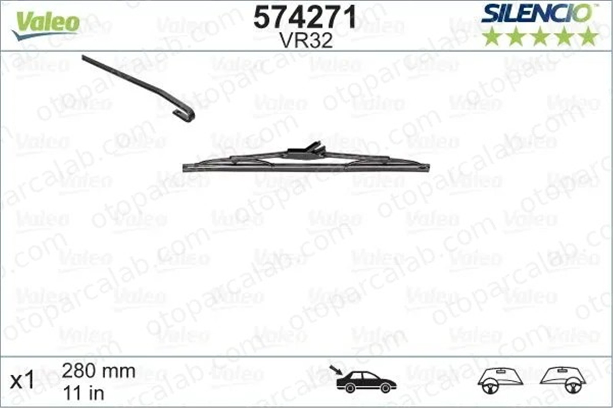 VALEO 574271 Silecek Süpürgesi Arka SEAT ALTEA XL LEON 1326285 1332162
