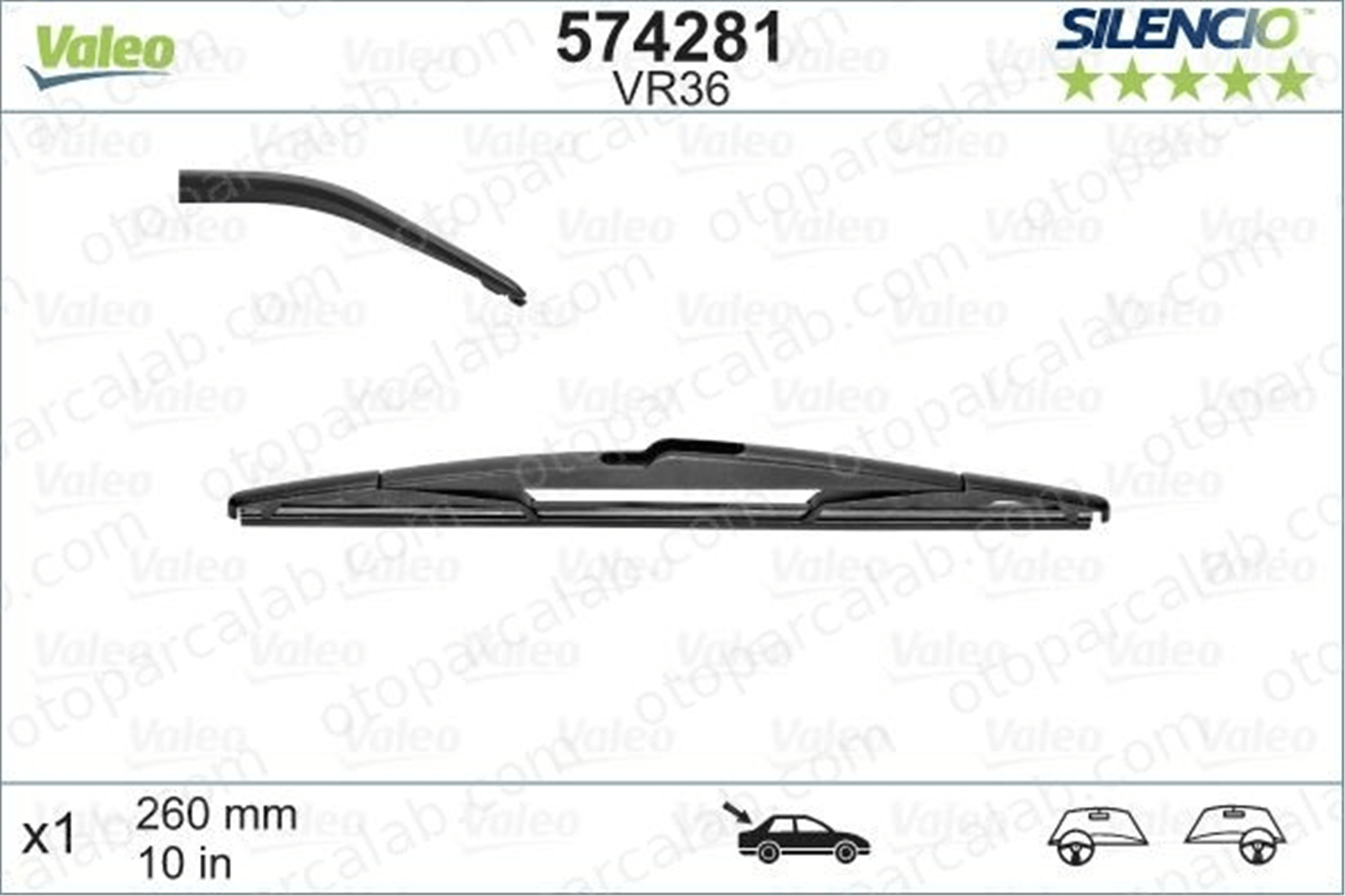 VALEO 574281 Silecek Süpürgesi Arka 260 mm - 10 inç RENAULT MEGANE II Station wagon SCÉNIC II SMA_574281_BEG 7701056814