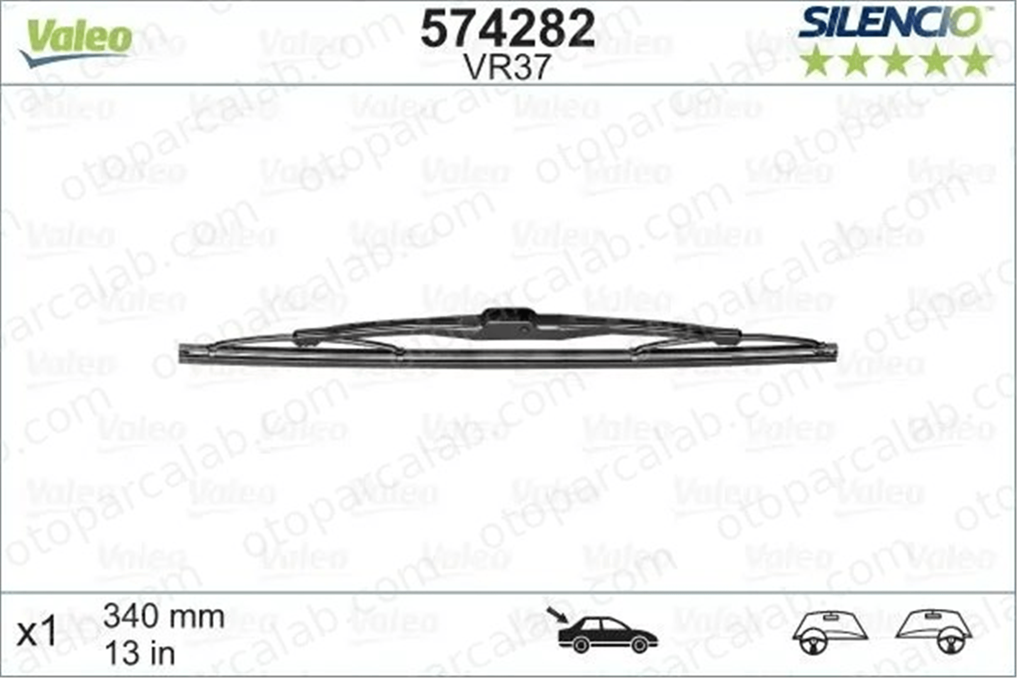 VALEO 574282 Silecek Süpürgesi Arka 340 mm - 13 inç AUDI A3 A4 B7 Avant 8E9955425C 1J6955425C
