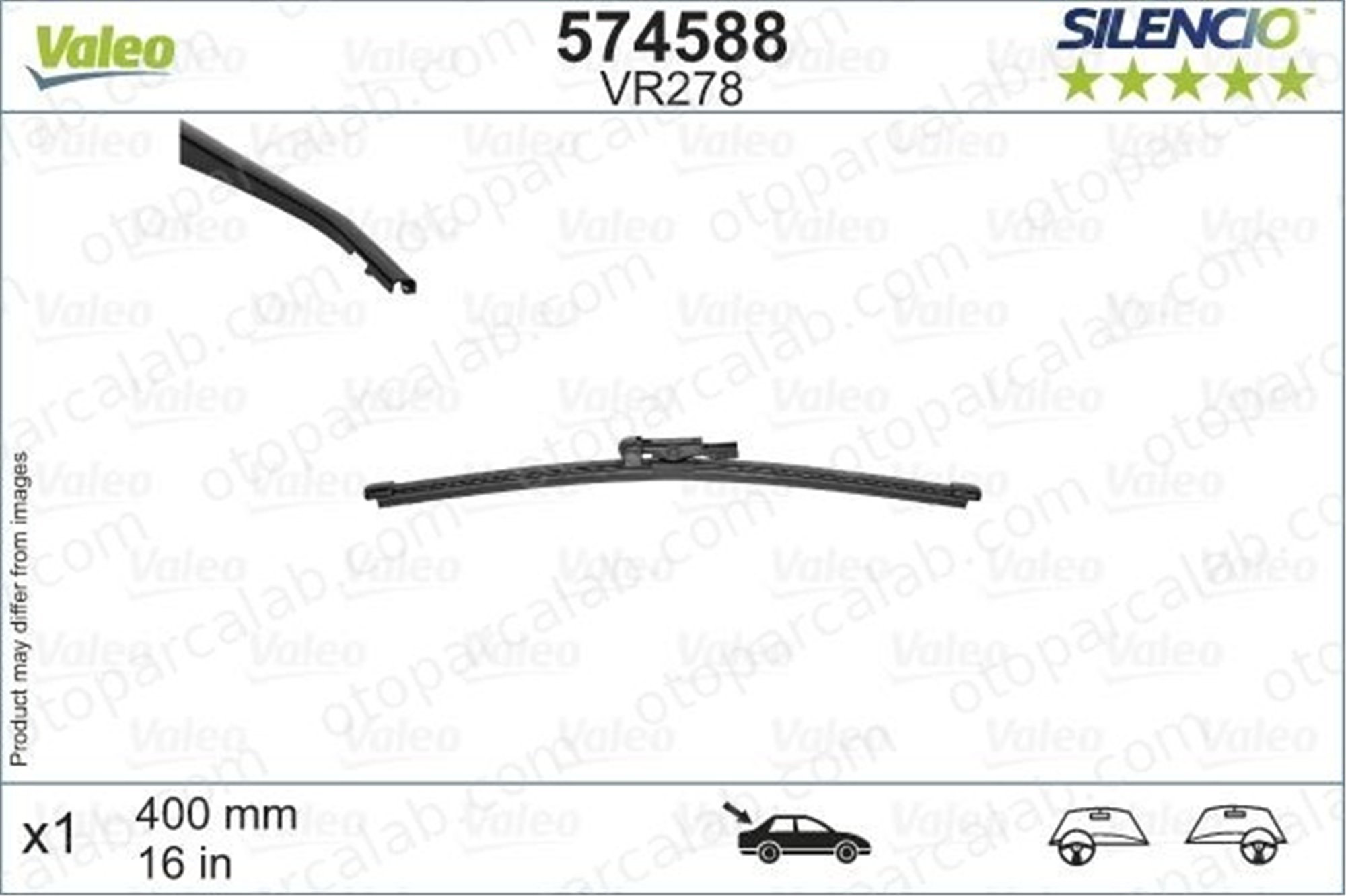 VALEO 574588 Silecek Süpürgesi Arka 400 mm - 16 inç RENAULT TRAFIC III Minibüs/Otobüs OPEL VIVARO B Minibüs/Otobüs 6000617743 95516953
