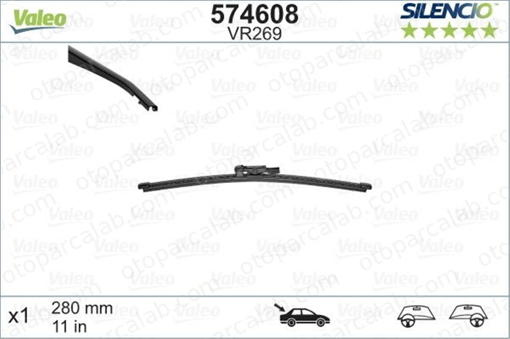 VALEO 574608 Silecek Süpürgesi Arka BMW 1 MERCEDES-BENZ E-SERISI T-Model 61627138508 36625